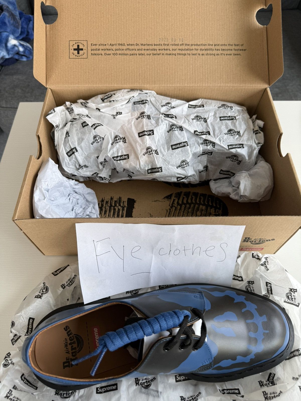Dr. Martens × Supreme Dr. Martens 1461 3- Eye Shoe Size US 10 / EU 43 - 1 Thumbnail