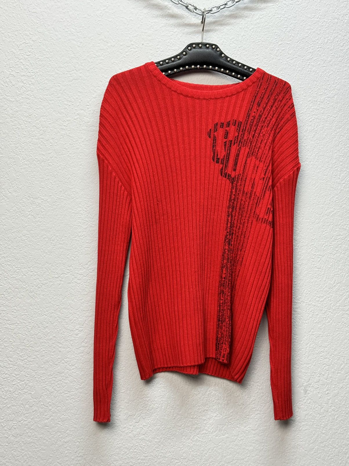 Japanese Brand Vintage Y2K Distressed Striped Sweater Faded knit Y2K Effect Size US M / EU 48-50 / 2 - 3 Thumbnail