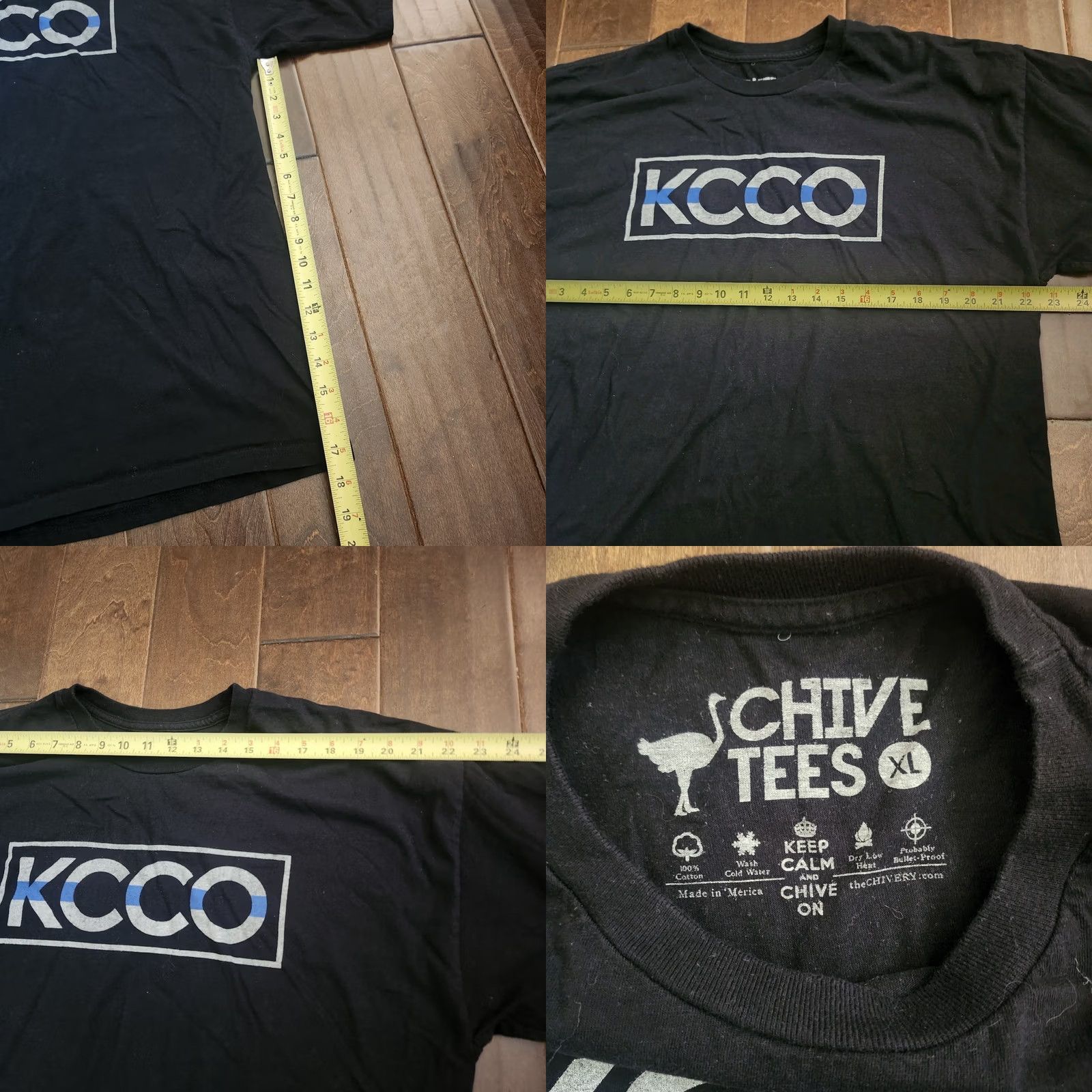 Vintage KCCO Chive T Shirt Mens XL Black Graphic Print USA Made Tee Size US XL / EU 56 / 4 - 8 Thumbnail