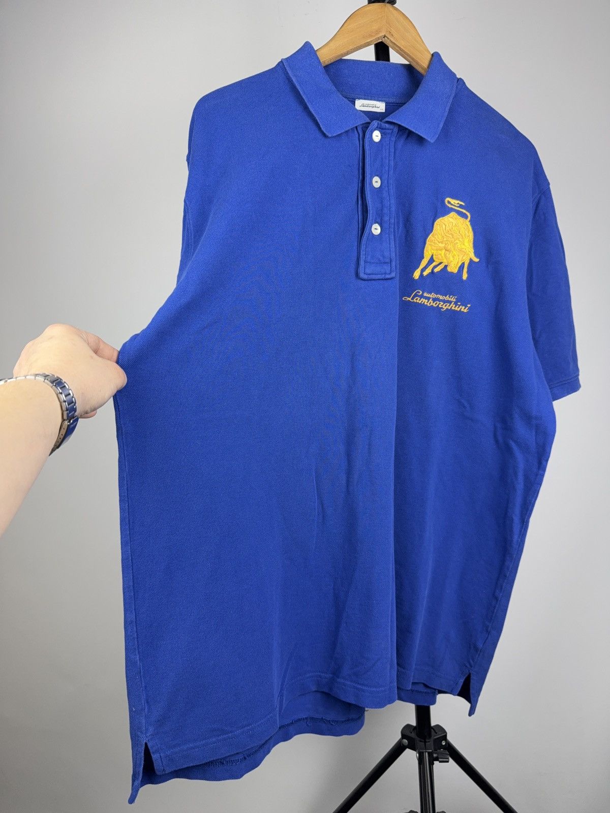 Lamborghini Luxury Automobili Lamborghini Bull Logo Polo Shirt Blue XXL Size US XXL / EU 58 / 5 - 10 Thumbnail