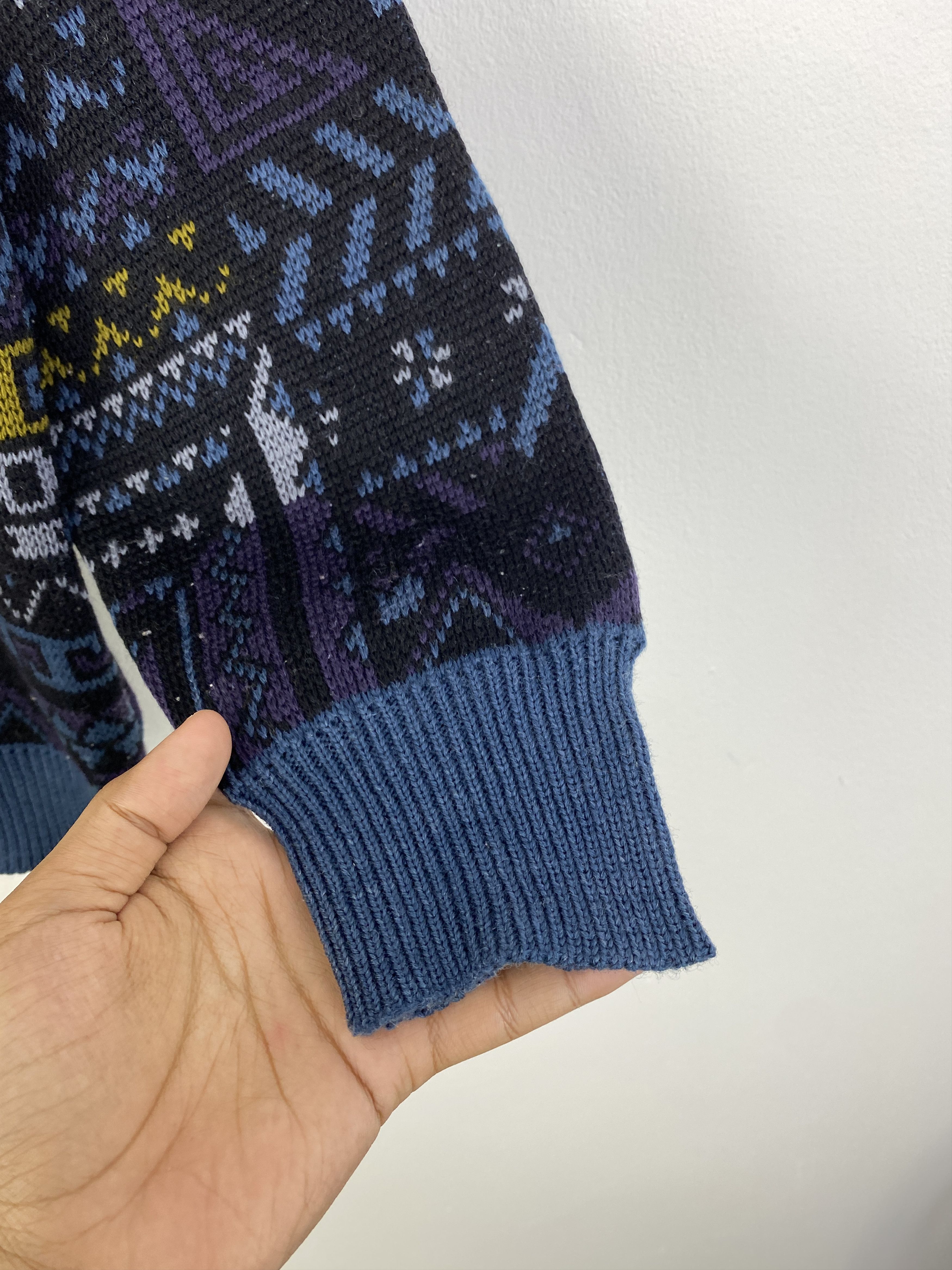 Vintage Vintage Japan Brand Geometrical Knit Sweatshirt SH0070 Size US XL / EU 56 / 4 - 6 Thumbnail