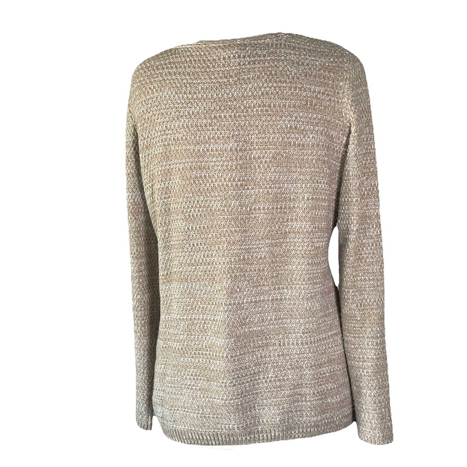 Croft & Barrow Croft and Barrow Sweater Women’s Medium Beige Cable Size M / US 6-8 / IT 42-44 - 4 Thumbnail