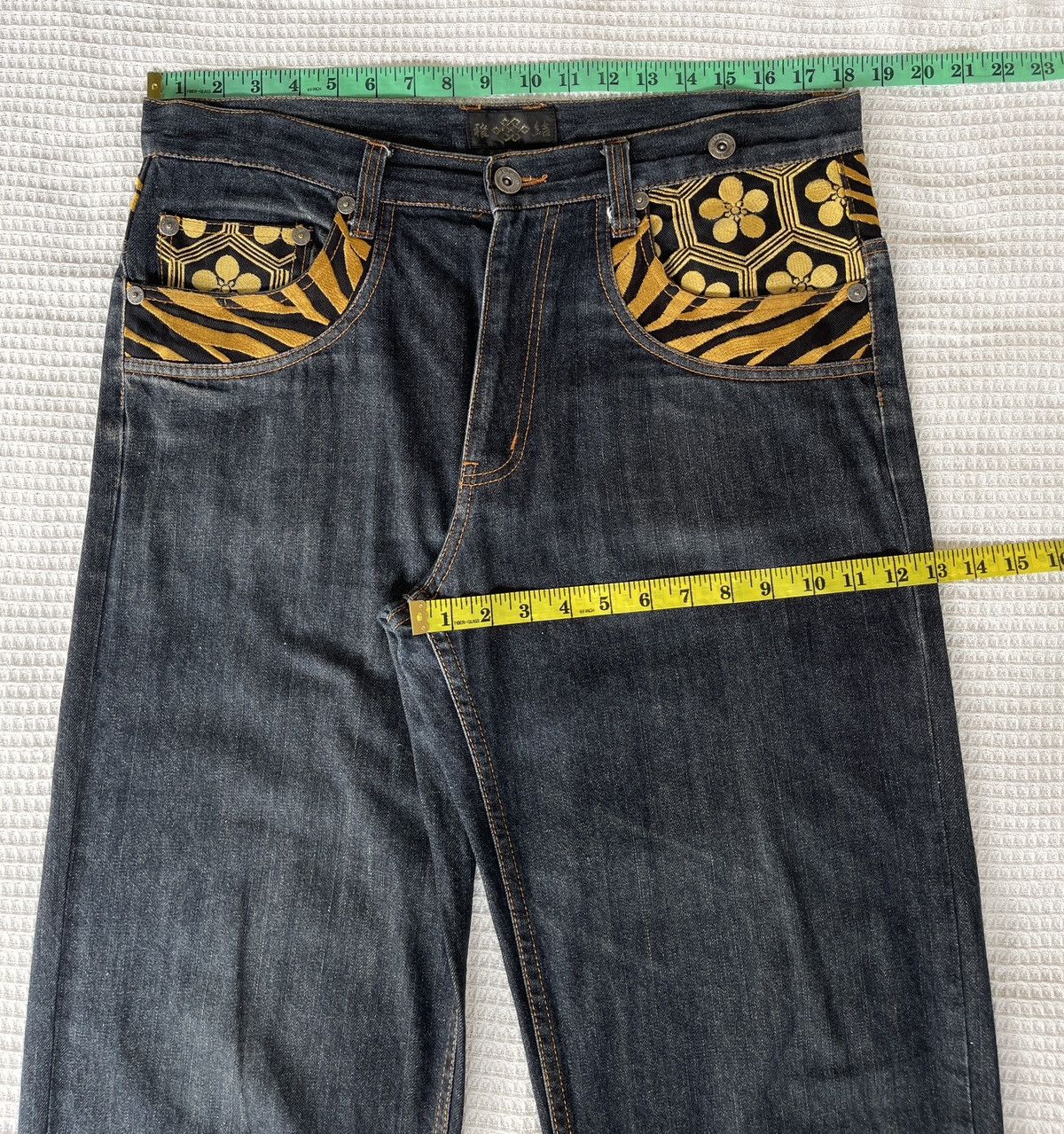 Karakuri Tamashii Vintage’90s🔥SUKAJAN🔥Embroidered Hybrid Tiger Jeans Size US 36 / EU 52 - 4 Thumbnail