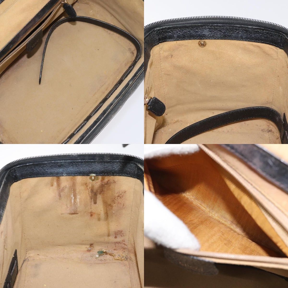 Gucci GUCCI Bamboo Handbag Leather Black Gold 013 122 013 122 Size ONE SIZE - 12 Thumbnail