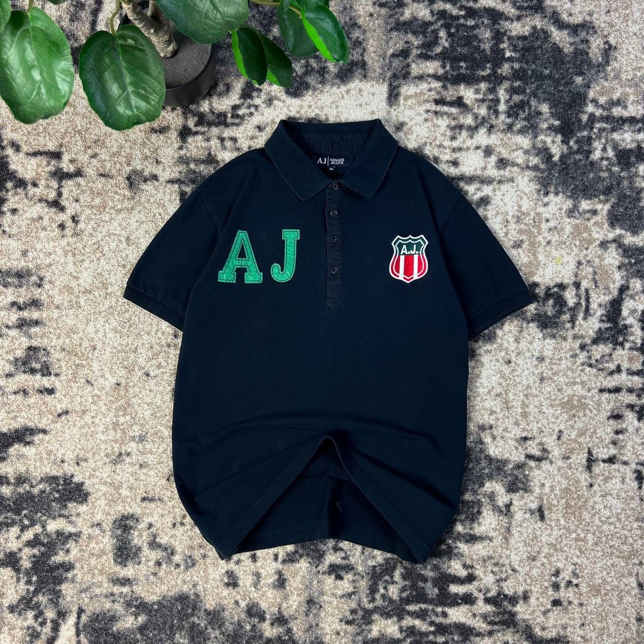 Armani Armani Jeans Big Embroidered Logo Polo T-Shirt Size US XL / EU 56 / 4 - 1 Thumbnail