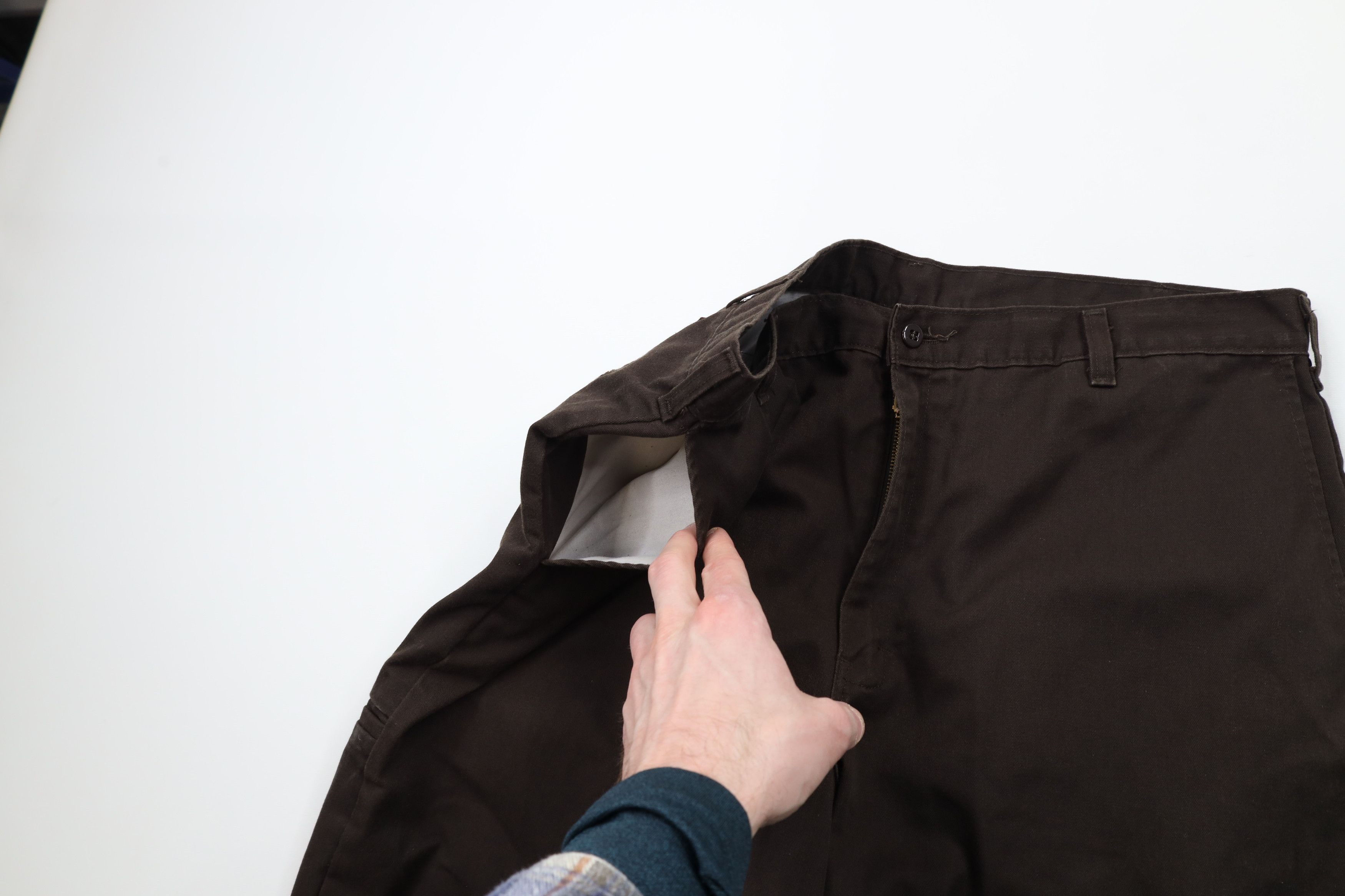 Dickies × Vintage Vintage Dickies Spell Out Double Knee Wide Leg Pants Brown Size 36" / US 14 / IT 50 - 9 Thumbnail