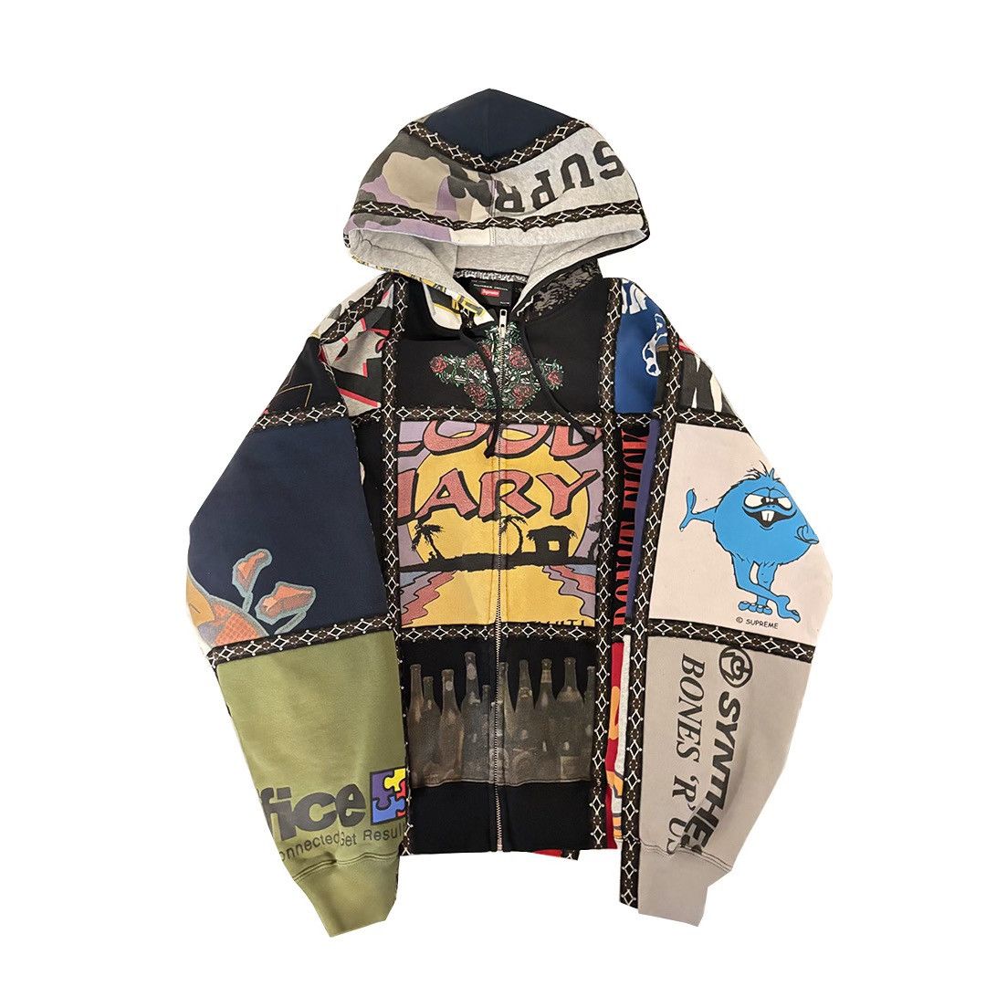 Number (N)ine × Supreme Supreme x Number Nine Patchwork Hoodie