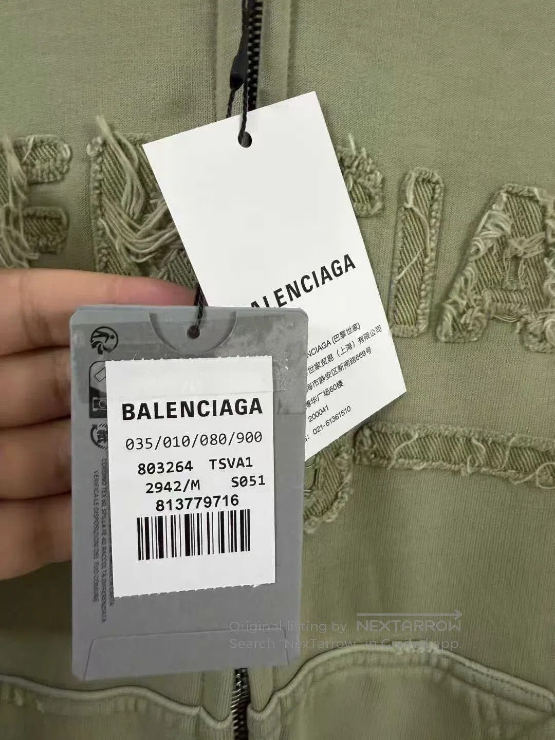 Balenciaga Balenciaga Solid color zipper hooded drop-shoulder long-sl Size US M / EU 48-50 / 2 - 5 Thumbnail