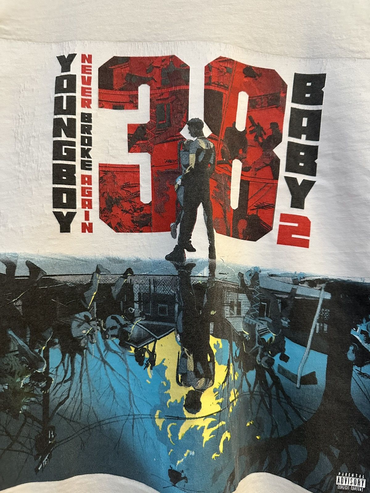 Rap Tees thrashed NBA Youngboy 38 Baby 2 tee shirt medium Size US M / EU 48-50 / 2 - 3 Thumbnail