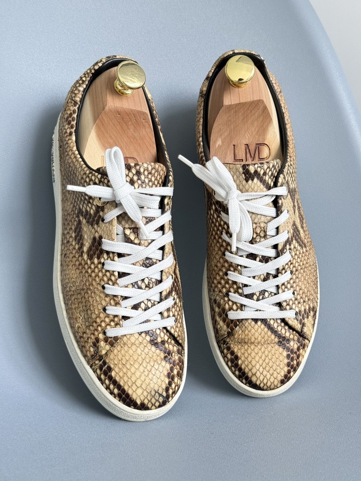 Louis Vuitton Louis Vuitton Style Python Leather Low Top Sneakers Size US 8 / IT 38 - 6 Thumbnail