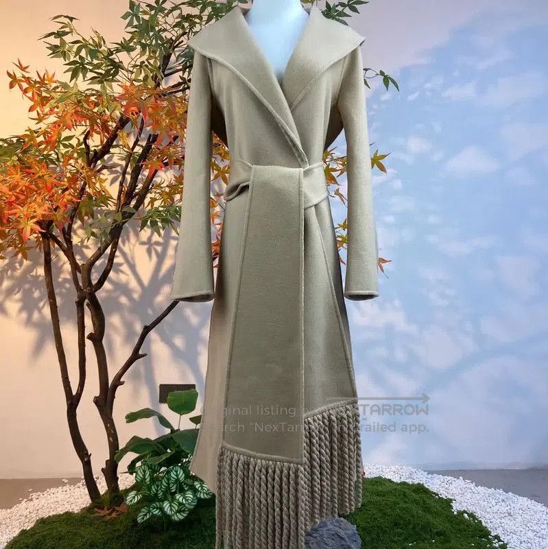 Fendi Fendi Khaki Wool Long Coat for Women . Size XL / US 12-14 / IT 48-50 - 1 Thumbnail