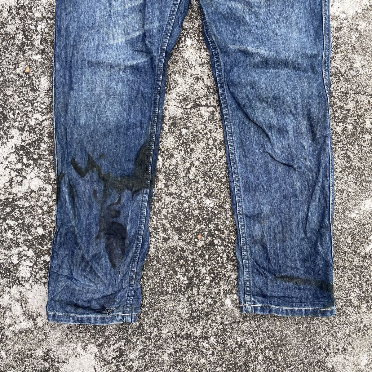 Japanese Brand Vintage In The Groove Buckle Belt Denim Jeans Size US 34 / EU 50 - 4 Thumbnail