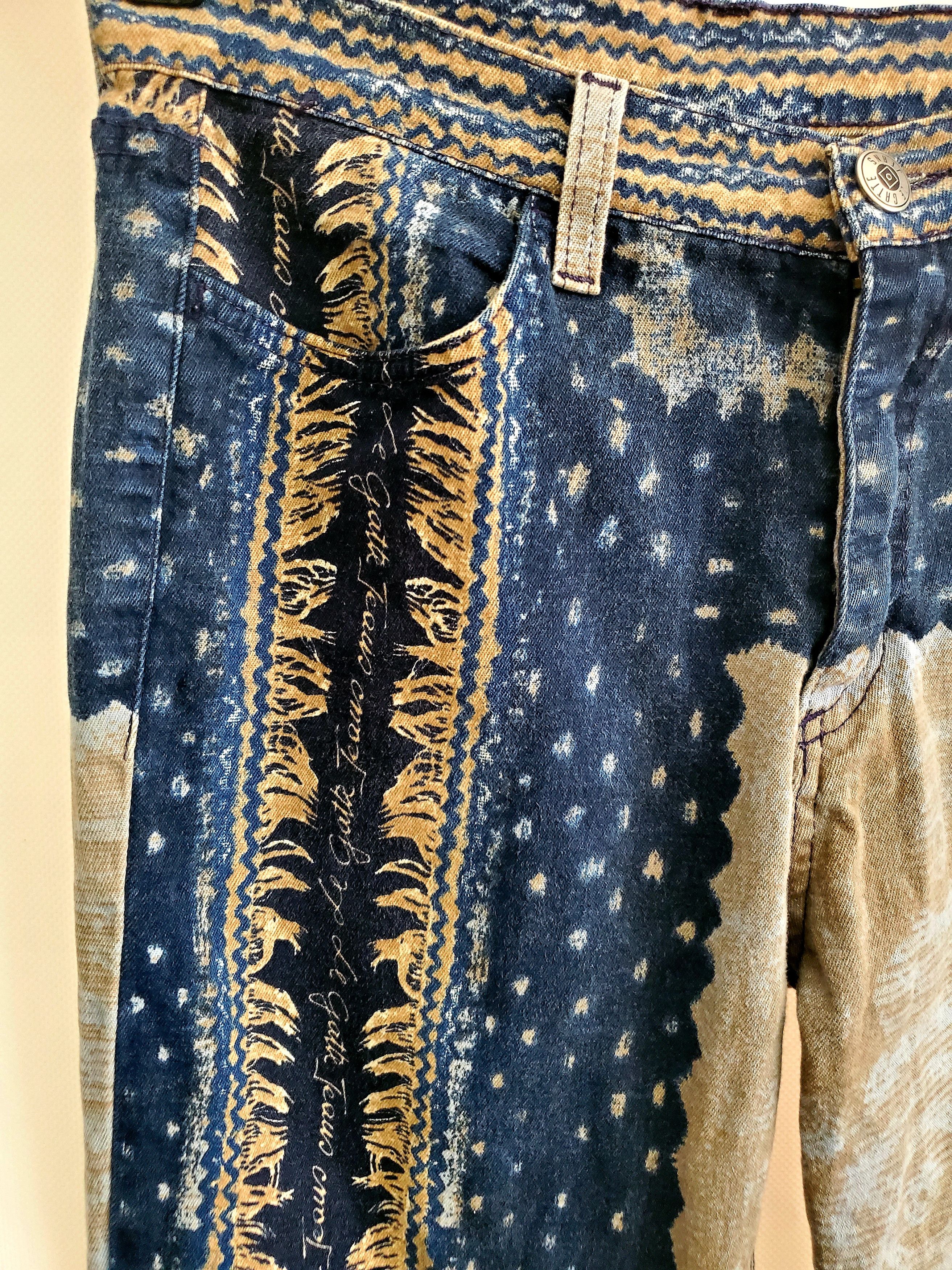 Japanese Brand × Vintage Legatte 90s Y2K Flare Jeans with Spiritual Patchs Size 28" / US 6 / IT 42 - 8 Thumbnail