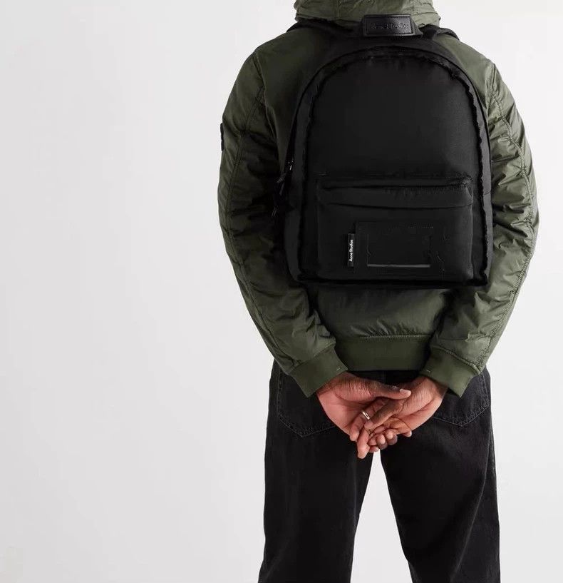 Acne Studios Acne Studios Leather Trimmed Canvas Backpack-2508 Size ONE SIZE - 9 Thumbnail
