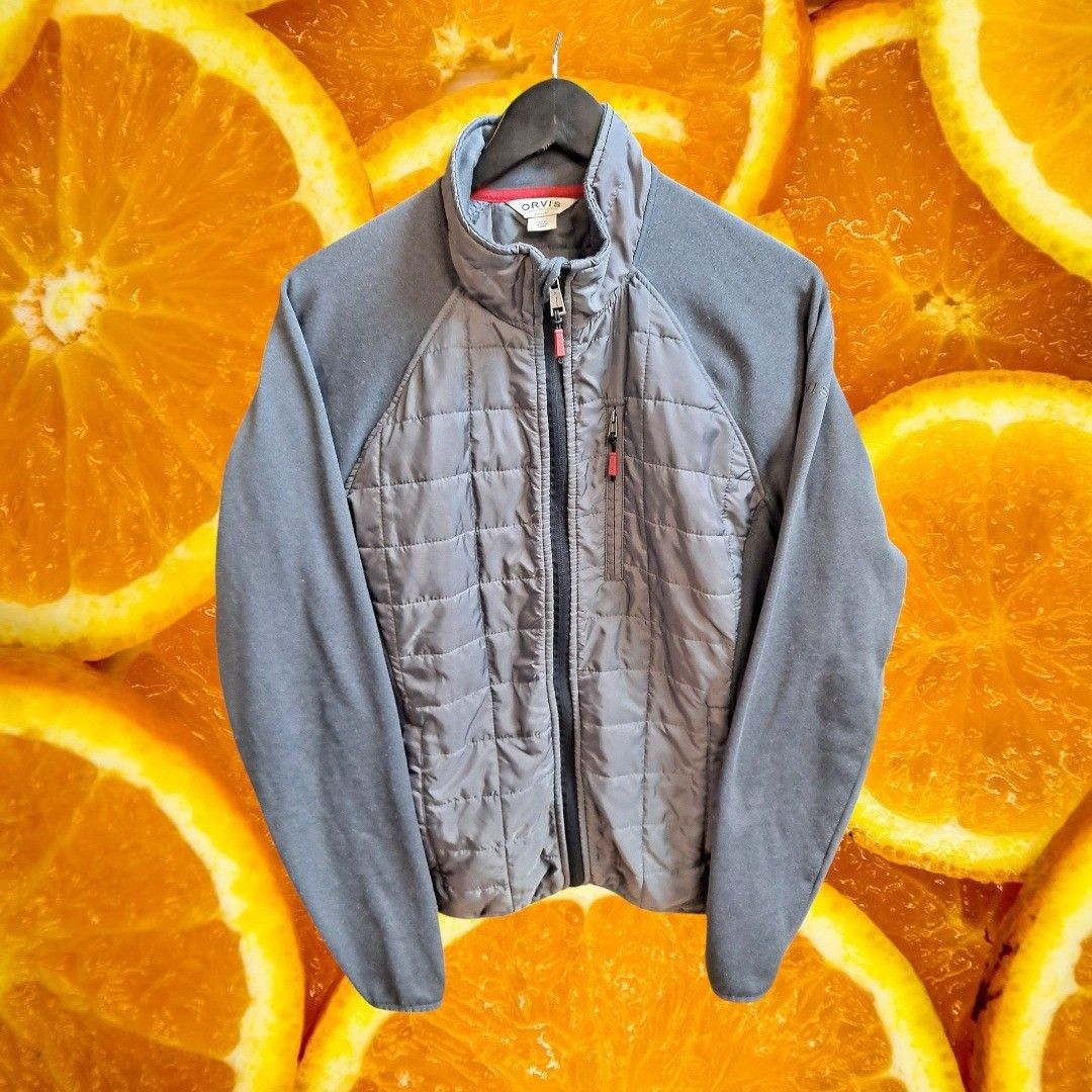 Orvis Orvis Fleece Jacket Quilted Puffer Lightweight Full Zip Gray Size US M / EU 48-50 / 2 - 2 Thumbnail