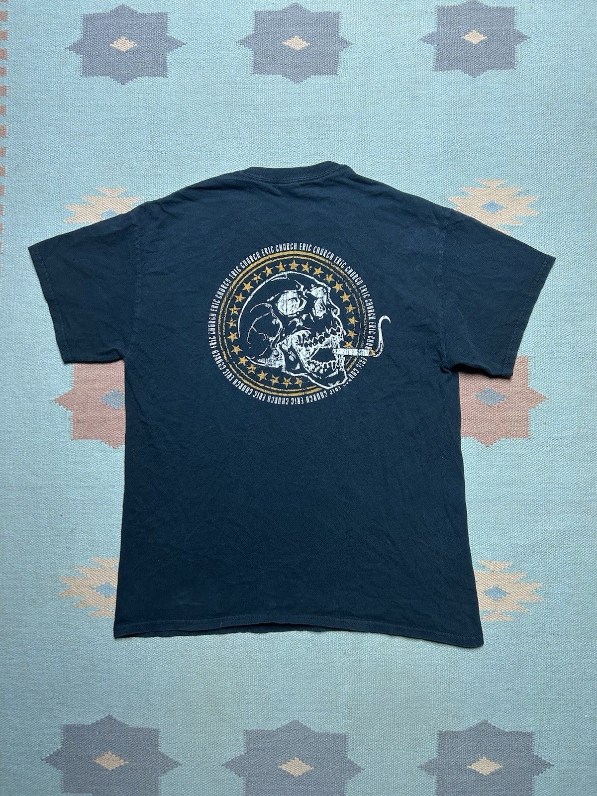 Vintage Vtg t shirt Eric fu*king Church country music skull large Size US L / EU 52-54 / 3 - 4 Thumbnail