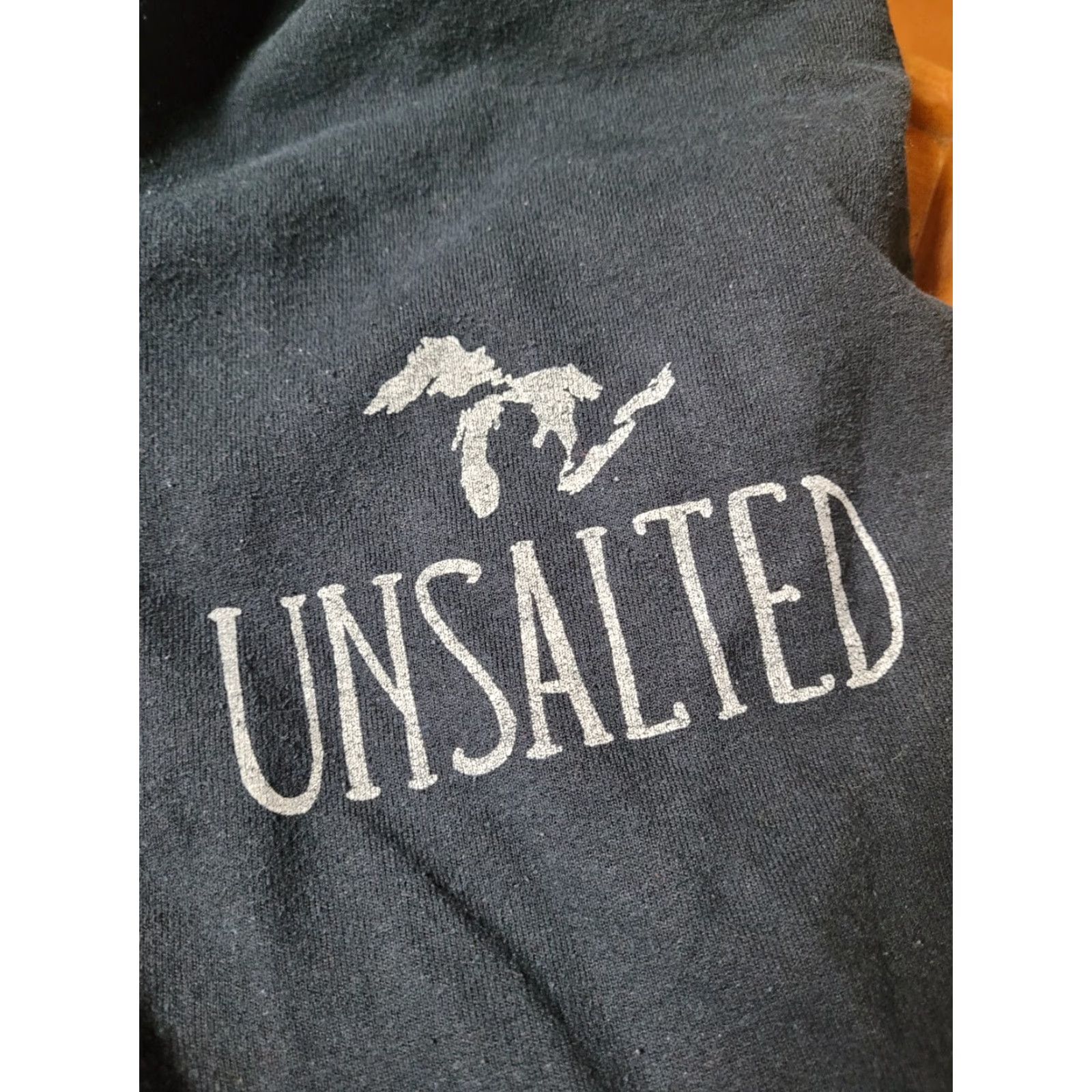 Gildan VINTAGE UNSALTED Great Lakes Michigan Logo Sweatpants Gildan Adult Small Black Cotton Blend Drawstring Tapered Pants Unisex Adults 90s? Size 28" / US 6 / IT 42 - 3 Thumbnail
