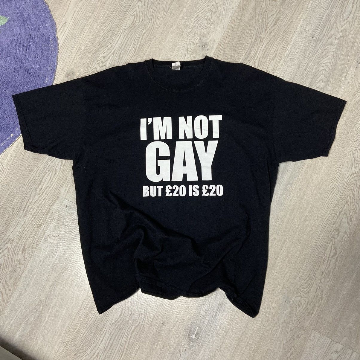Vintage 📌 Vintage Adult “I’m not Gay” Humor Y2K Tee Size US XXL / EU 58 / 5 - 1 Thumbnail