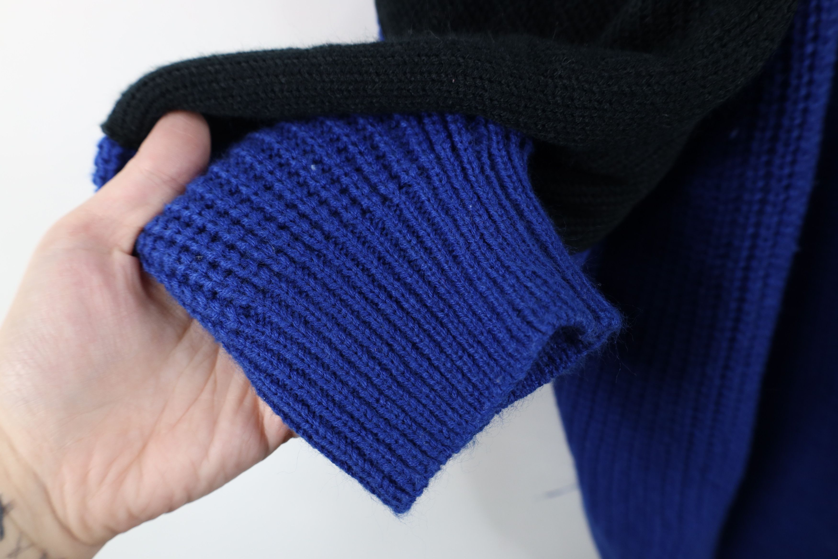 Vintage Vintage 90s Streetwear Chunky Ribbed Knit Henley Sweater Size US XL / EU 56 / 4 - 8 Thumbnail