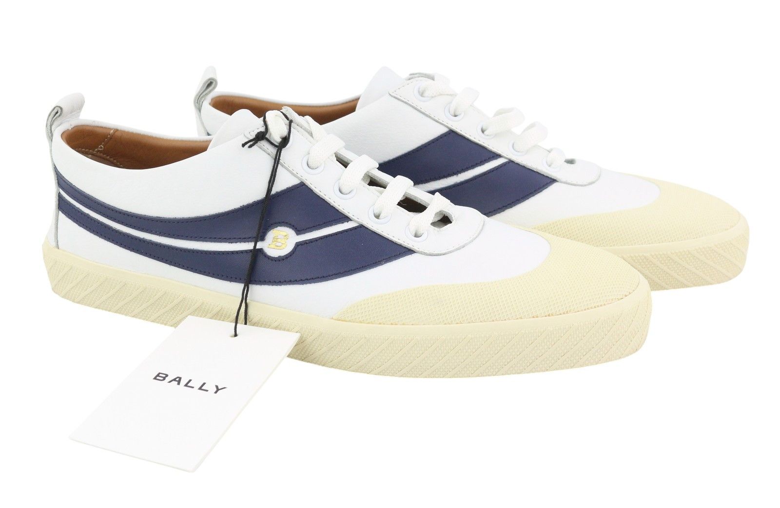 Bally SHENNON EU41 White Calfskin Leather Lace Sneakers 88407 Size US 10 / IT 40 - 2 Thumbnail