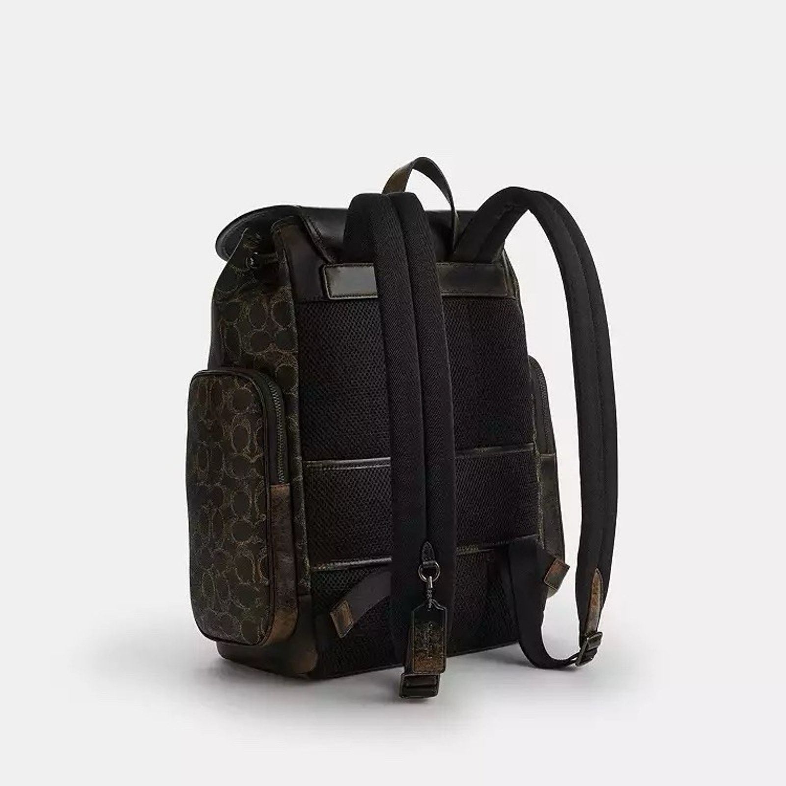 Coach NWT Coach Finn Backpack Loved Signature Gunmetal/Brown CDY56 Size ONE SIZE - 9 Thumbnail
