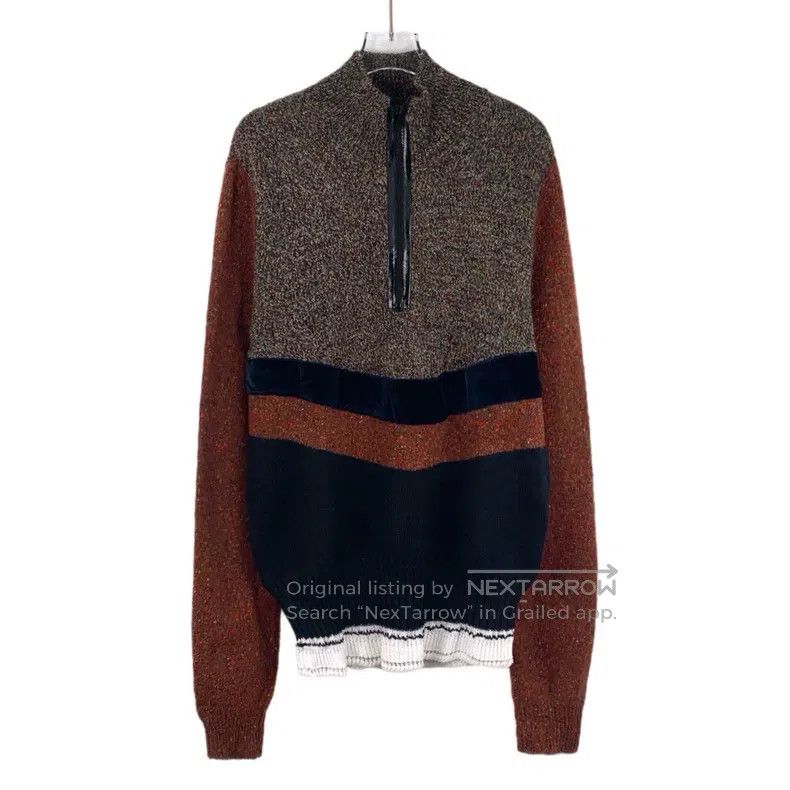 Maison Margiela Maison Margiela Colour-blocked half-zipper long-sleeved kn Size US M / EU 48-50 / 2 - 1 Thumbnail