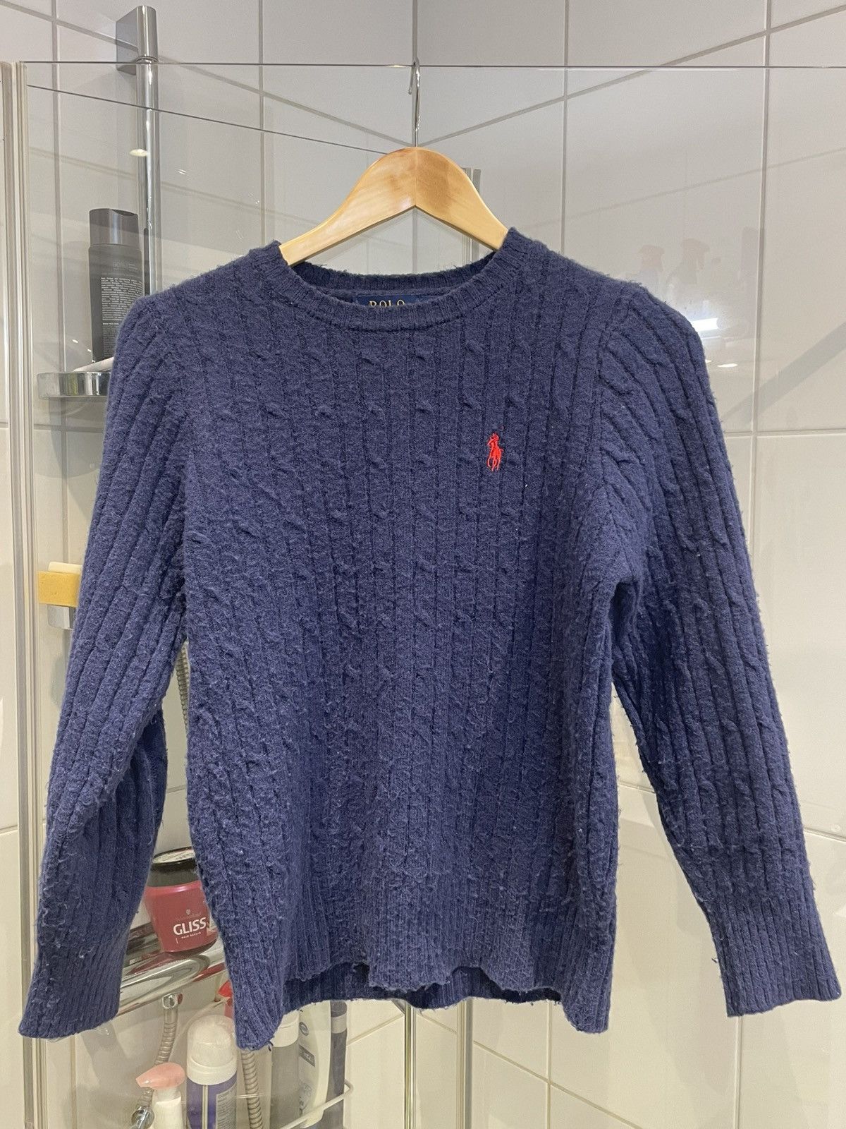 Polo Ralph Lauren Navy Cable Knit Sweater – Polo Ralph Lauren Size M / US 6-8 / IT 42-44 - 3 Thumbnail