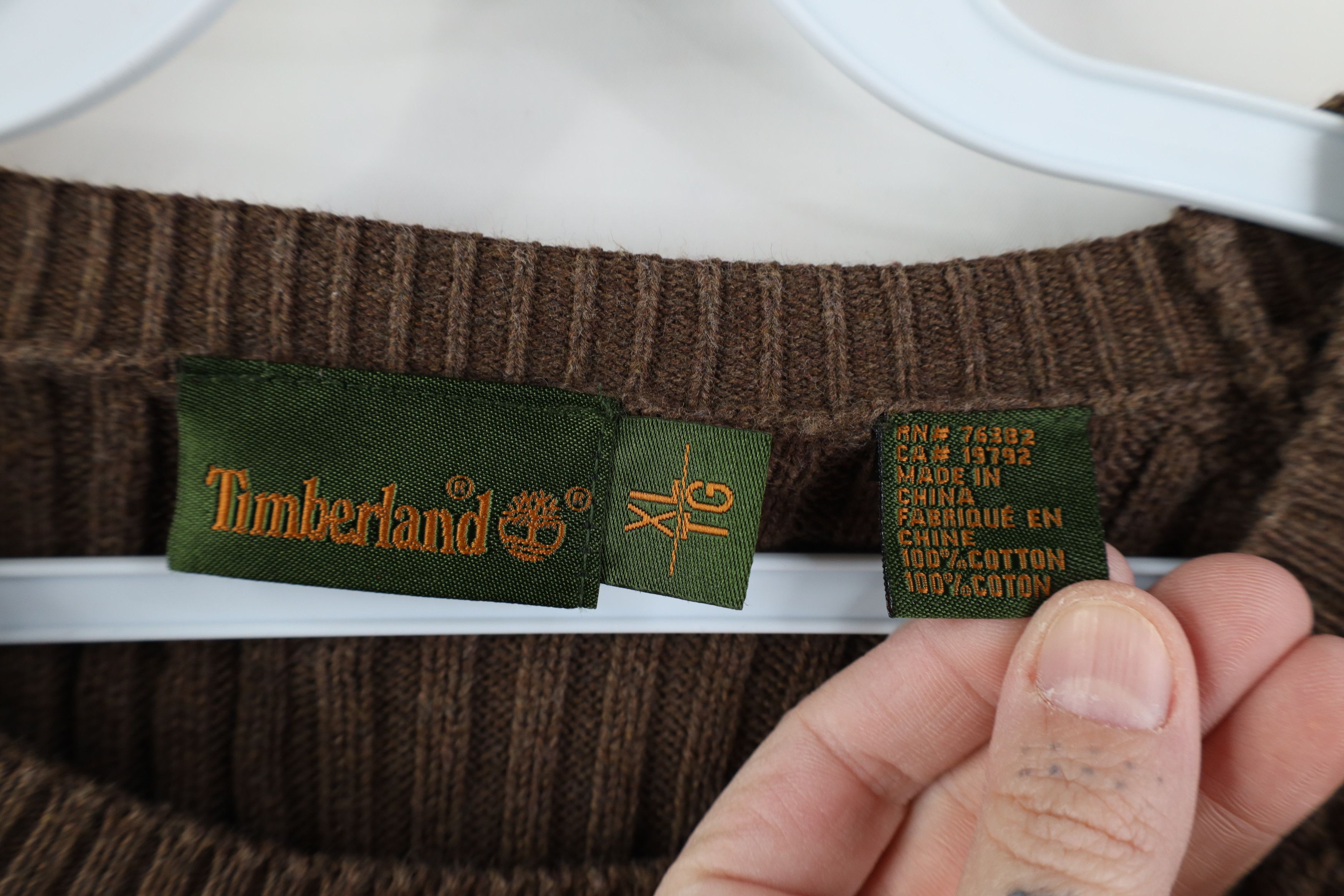 Timberland Vintage 90s Y2K Timberland Knit Commando Sweater Brown Size US XL / EU 56 / 4 - 6 Thumbnail