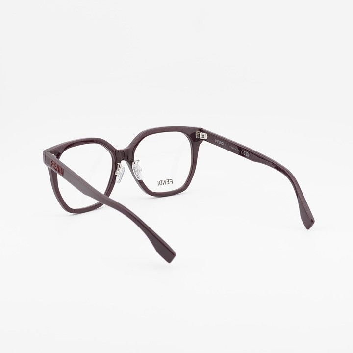 Fendi Fendi FE50087F 081 Eyeglasses Violet 54mm Square Frame Size ONE SIZE - 4 Thumbnail