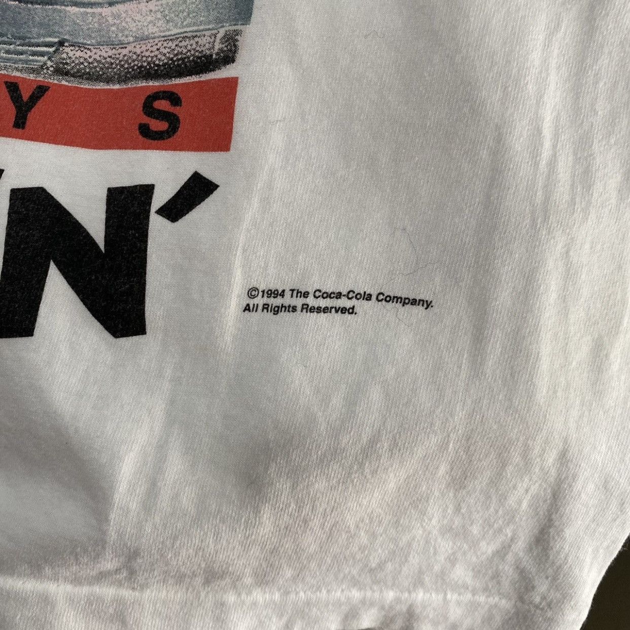 Coca Cola Vintage 1994 Coca-Cola "Always Jammin" Graphic T-Shirt White Size US M / EU 48-50 / 2 - 7 Thumbnail