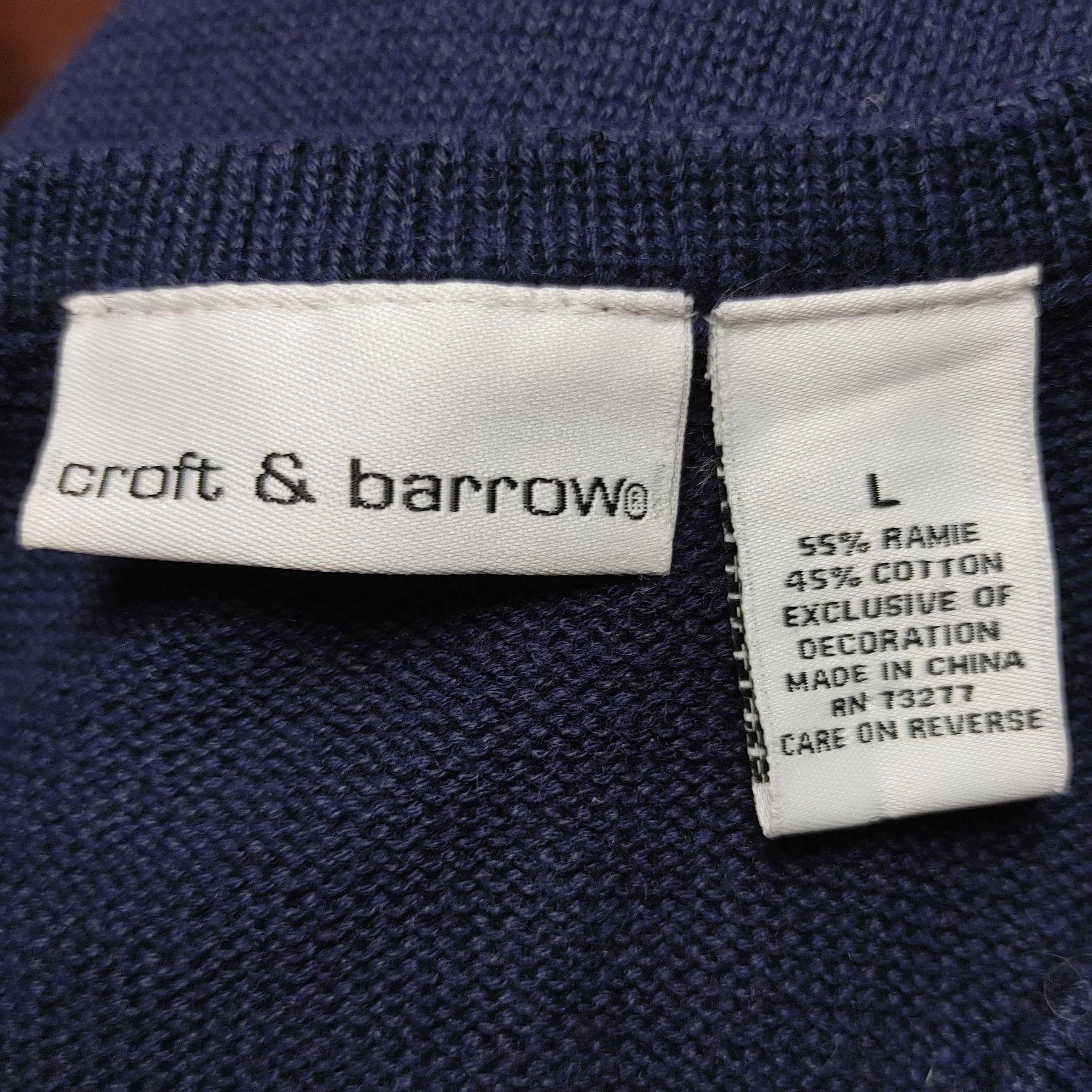 Croft & Barrow Croft & Barrow Women's Navy Blue Knit Square Pattern Short S Size L / US 10 / IT 46 - 3 Thumbnail