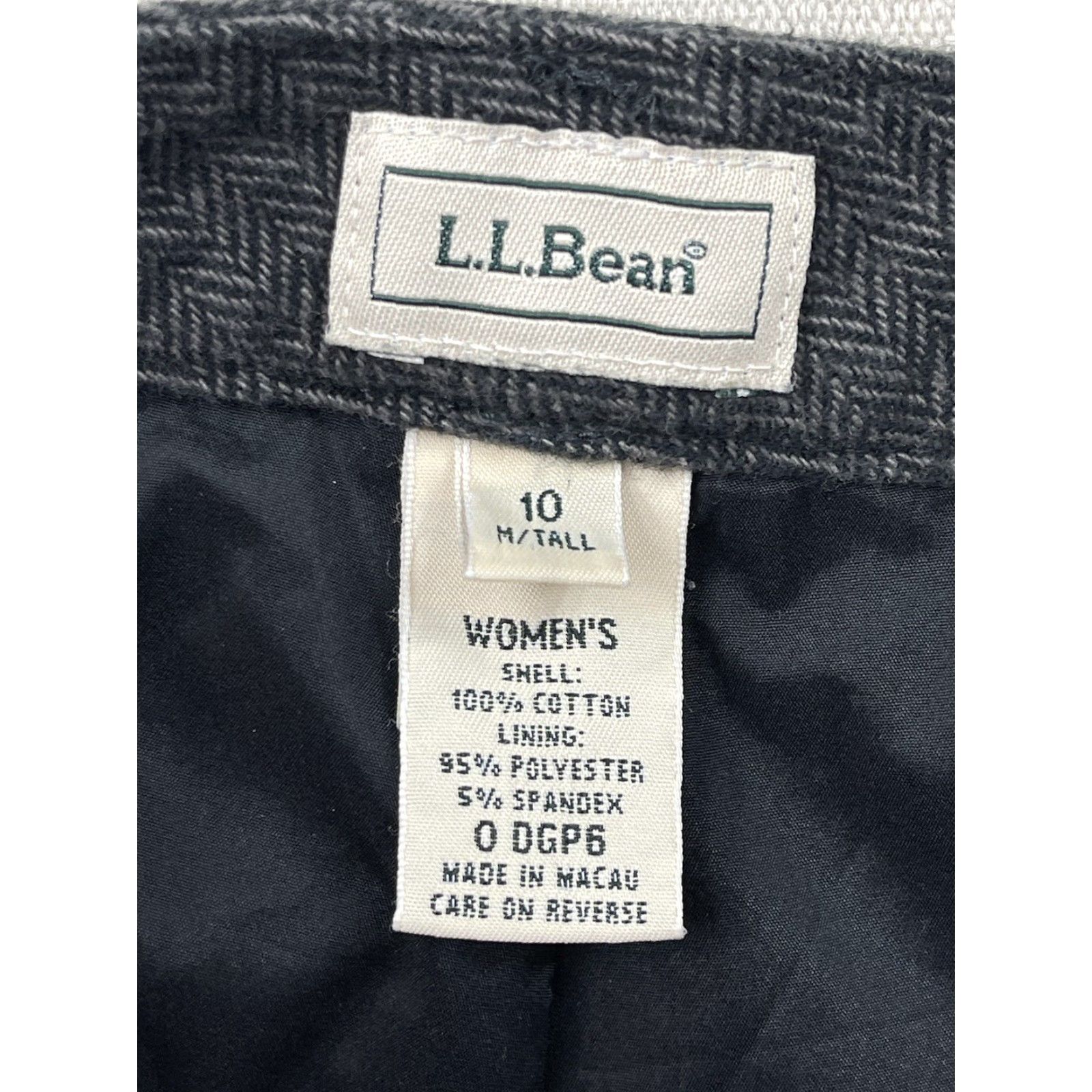Vintage LL Bean Women’s Dress Pants Herringbone Straight Leg Lined Sz 10 Inseam 30” Grey Size 32" / US 10 / IT 46 - 2 Thumbnail
