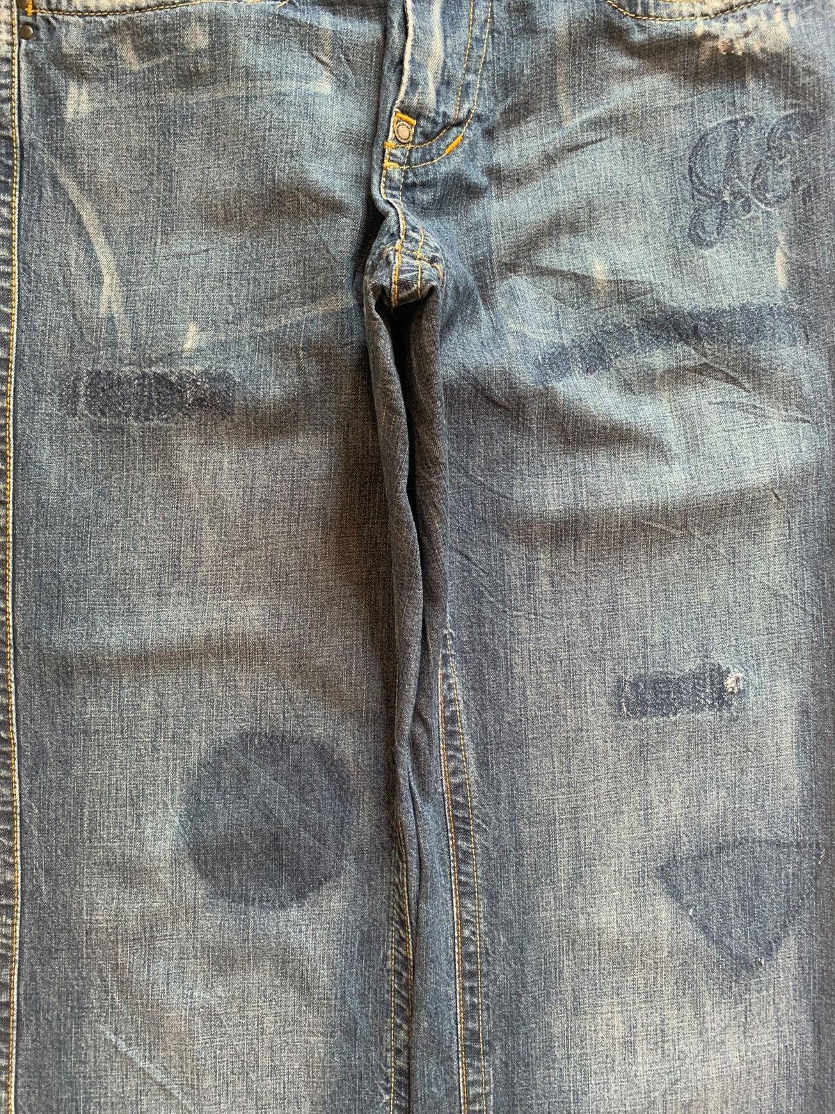 Japanese Brand SALES🔥Vintage Japanese Brand Blue Wash Distress Baggy Jeans Size US 33 - 5 Thumbnail