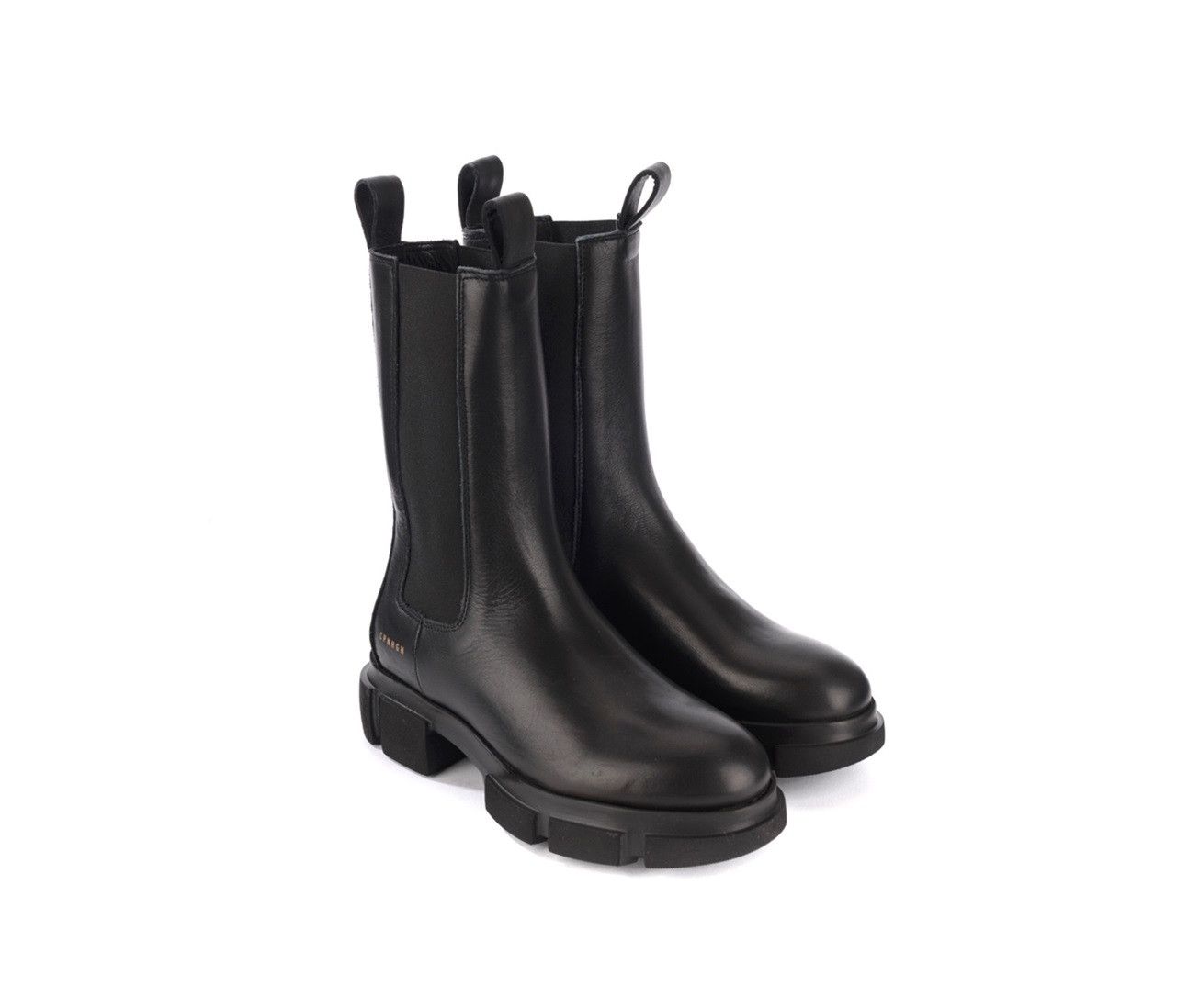 COPENHAGEN STUDIOS Chunky Black Leather Boots Size US 10 / IT 40 - 4 Thumbnail