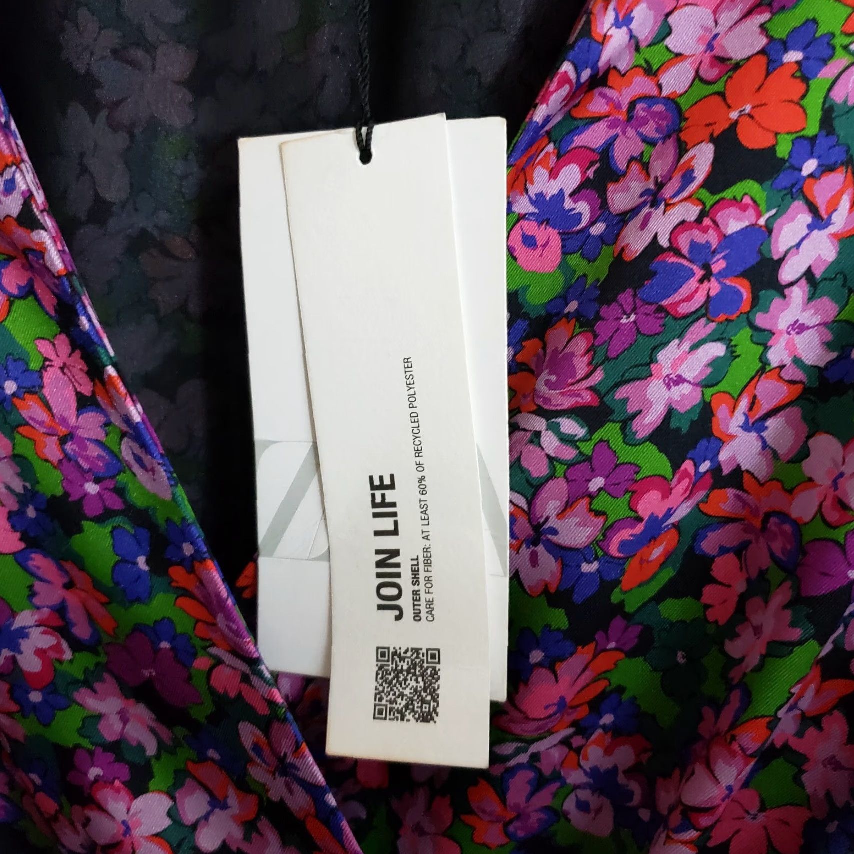 Zara Zara Womens Mini Dress Purple Floral Long Sleeve V-Neck Size Small Sz S Size S / US 4 / IT 40 - 7 Thumbnail