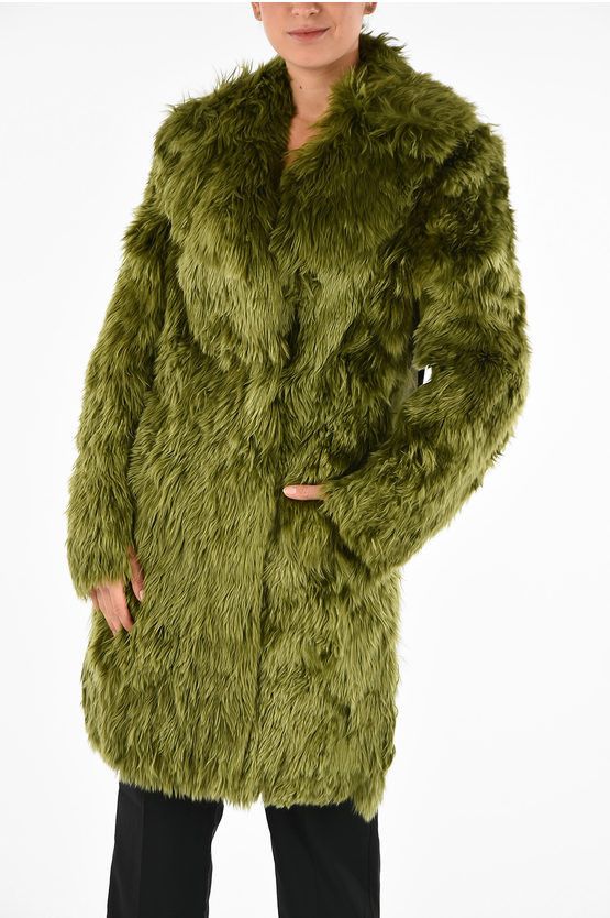 og1mm0624 Alpaca Fur Coat in Green