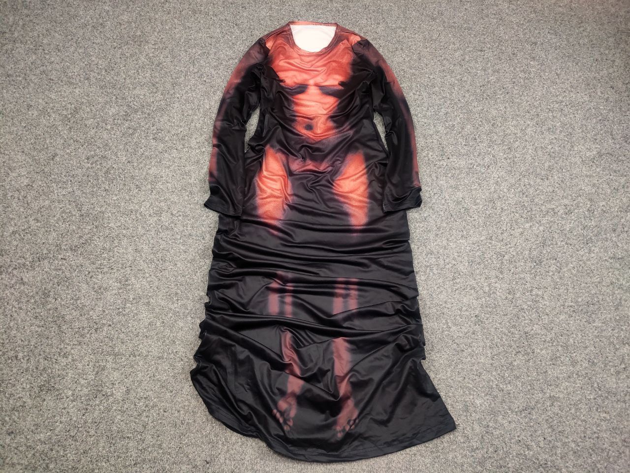 Japanese Brand Y2K Bare All Sexsy Art Jean Paul Gaultier Style Maxi Dress Size L / US 10 / IT 46 - 2 Thumbnail