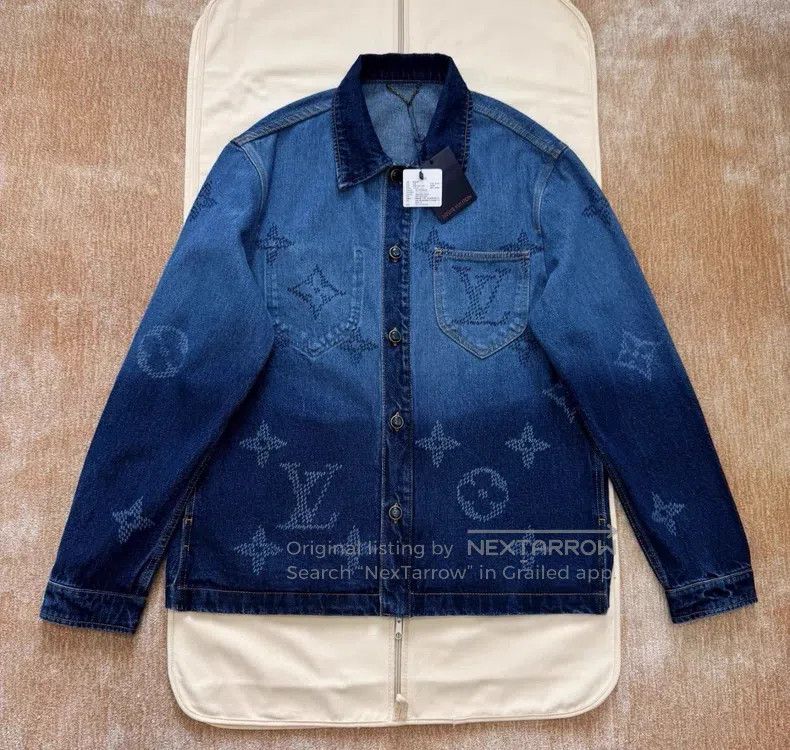 Louis Vuitton Louis Vuitton Gradient logo leather denim jacket Size US S / EU 44-46 / 1 - 2 Thumbnail