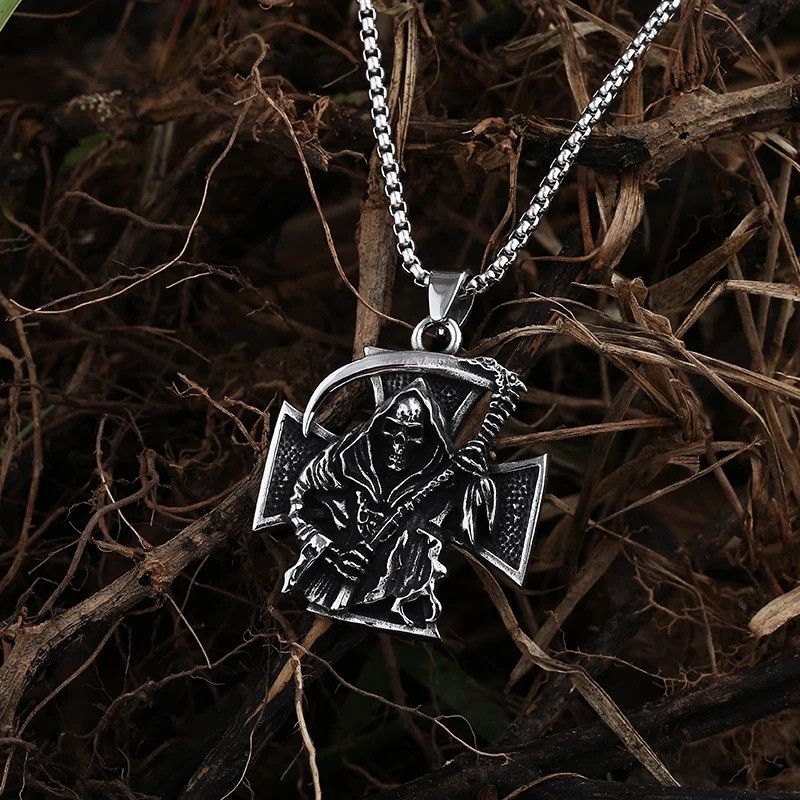Japanese Brand × Jewelry Cross And Skull Pendant Necklace Size ONE SIZE - 3 Thumbnail