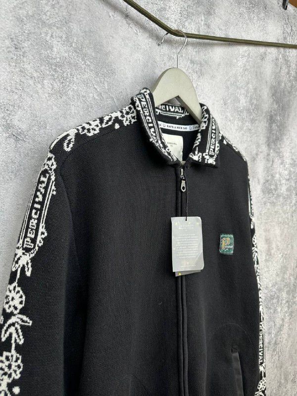 Percival Percival Library Jumper Knitted Cotton Full Zip Limited Size US M / EU 48-50 / 2 - 3 Thumbnail