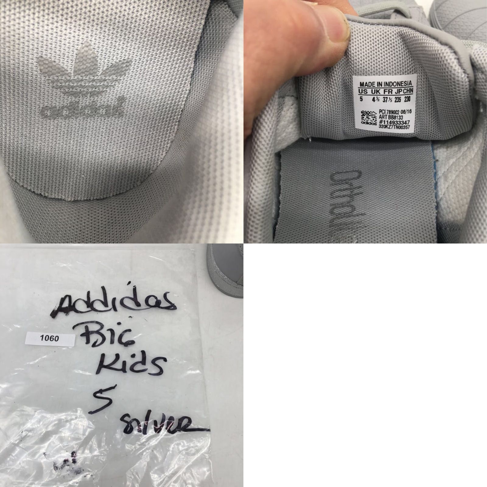 Adidas Adidas Mens Originals Superstar J Sneakers Gray BB8133 Lace Up Low Top 5 M New Size US M / EU 48-50 / 2 - 8 Thumbnail
