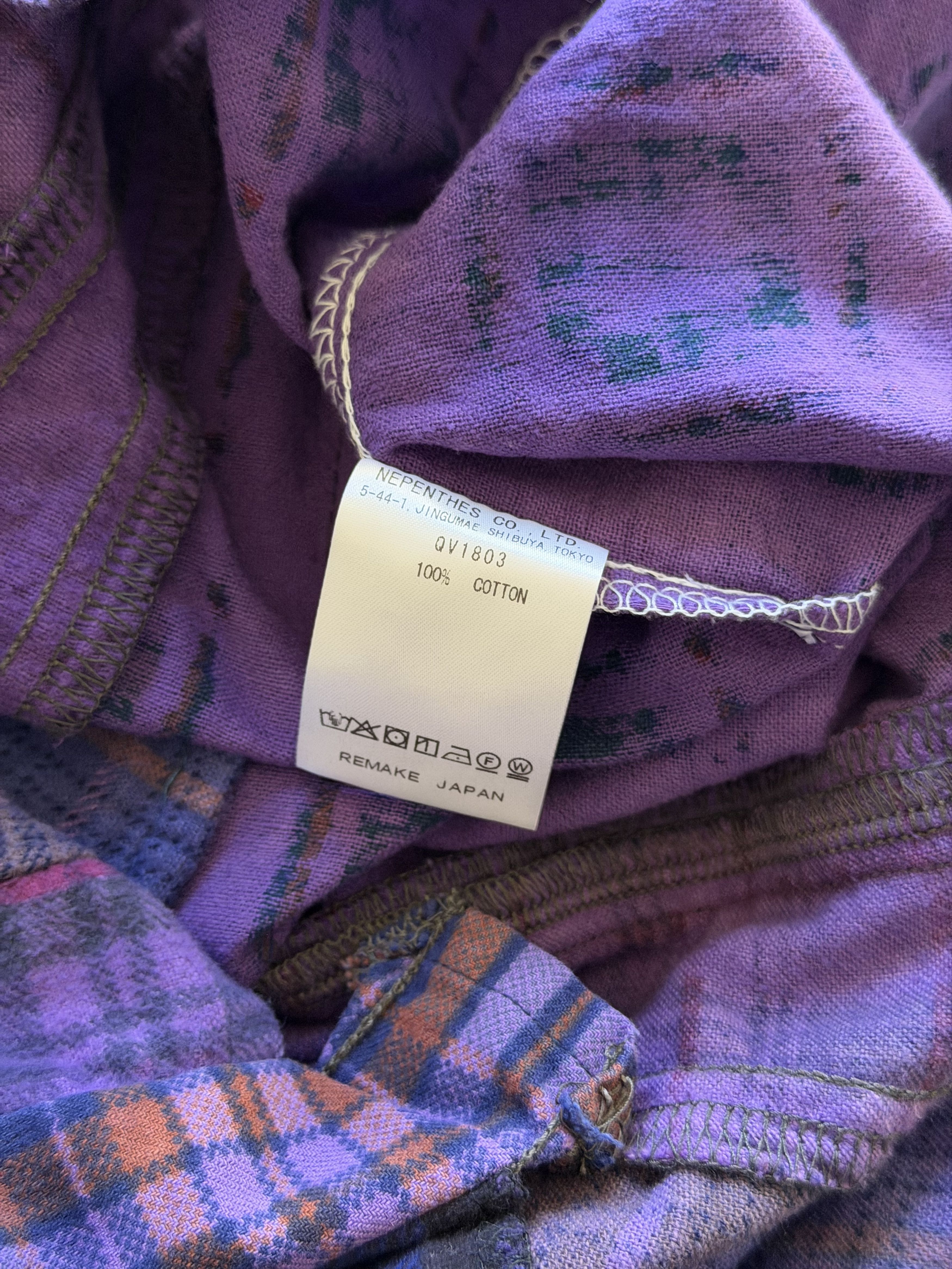 Needles Madhappy Needles Rebuild 7 Cuts Flannel in Overdyed Purple Size US XS / EU 42 / 0 - 9 Thumbnail