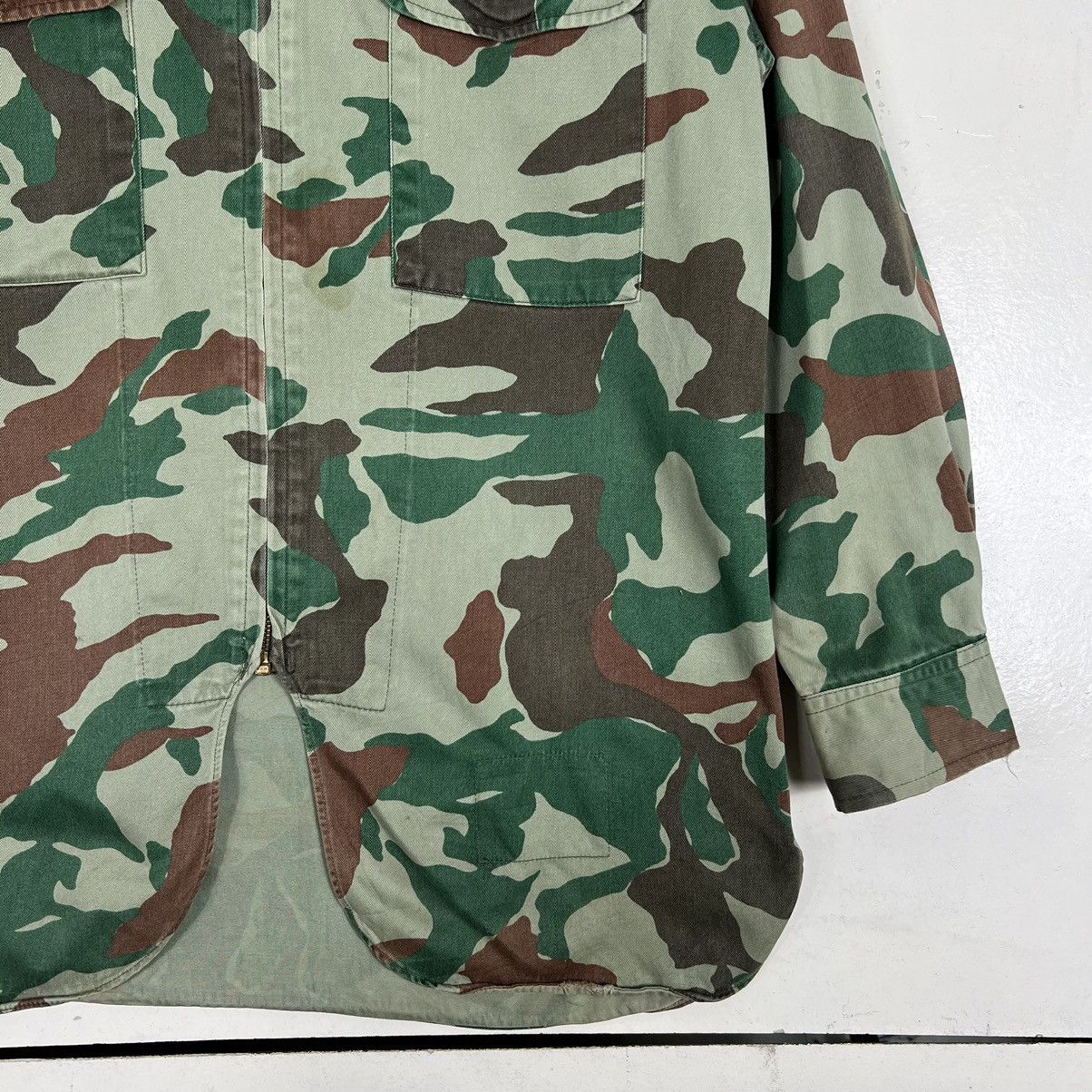 Japanese Brand 🔥 VINTAGE 1986 JAPANESE MILITARY WOODLAND CAMO SHIRT JACKET Size US M / EU 48-50 / 2 - 7 Thumbnail