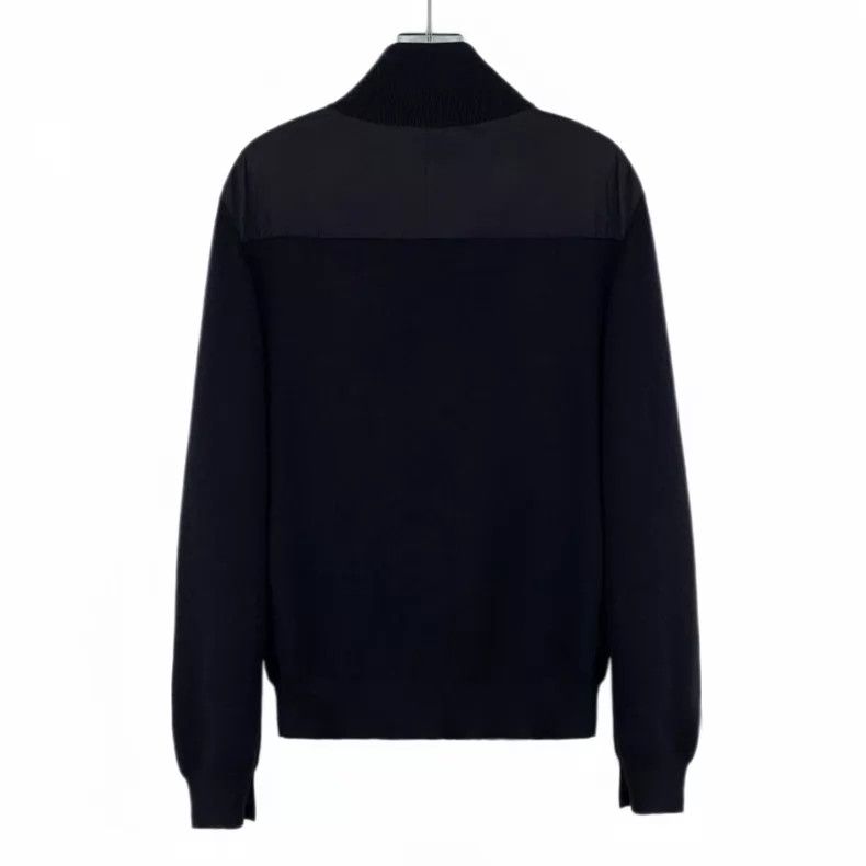 Prada Prada Black wool stand-up collar zipper long-sleeved jacke Size US S / EU 44-46 / 1 - 2 Thumbnail