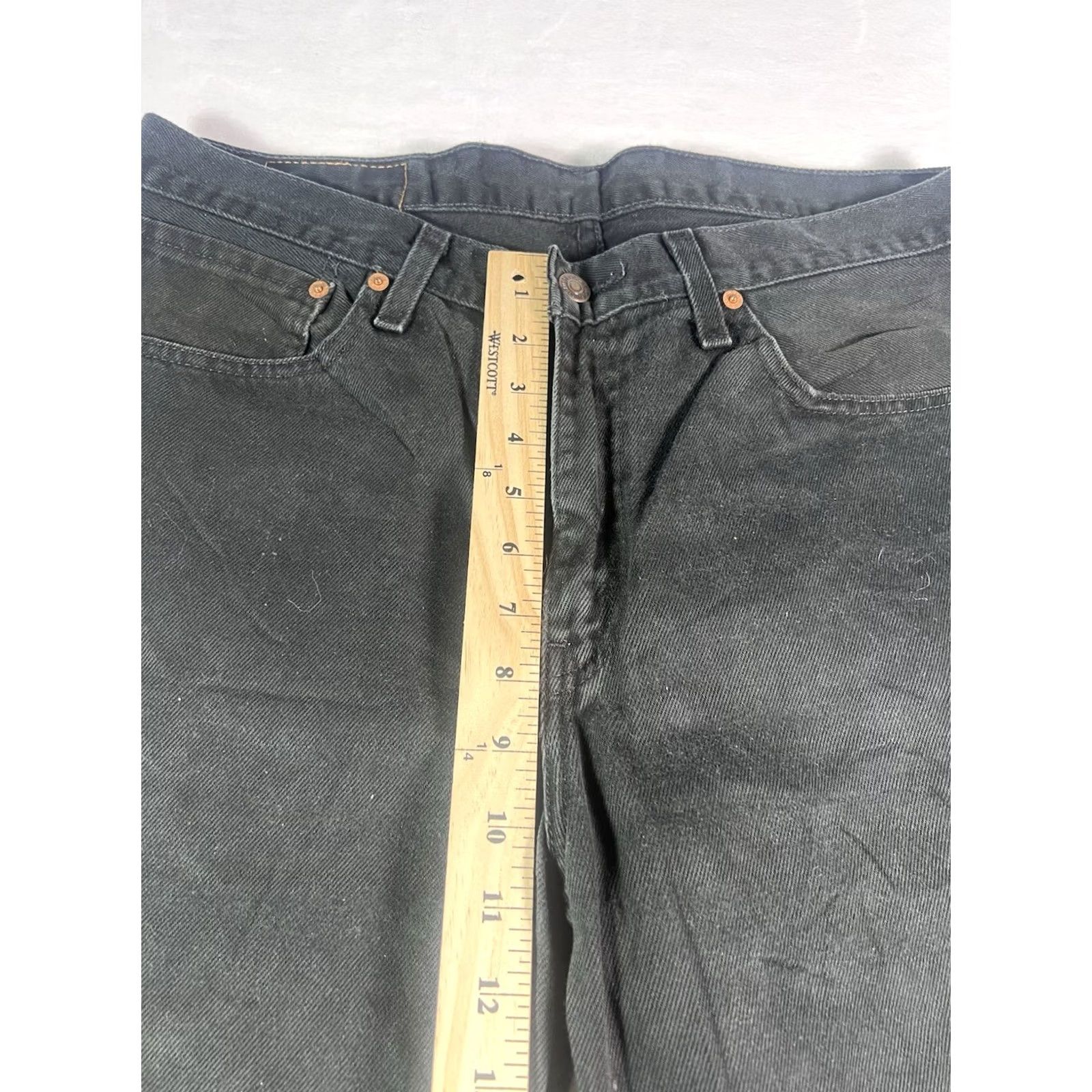 Levi's VINTAGE Levi's 751 Jeans Mens 34x32 Black Regular Fit Straight Leg Denim Workwear - Jeans, Levi's, 751, Black, 34x32, Denim, Straight, Regular, Mens Size US 34 / EU 50 - 3 Thumbnail