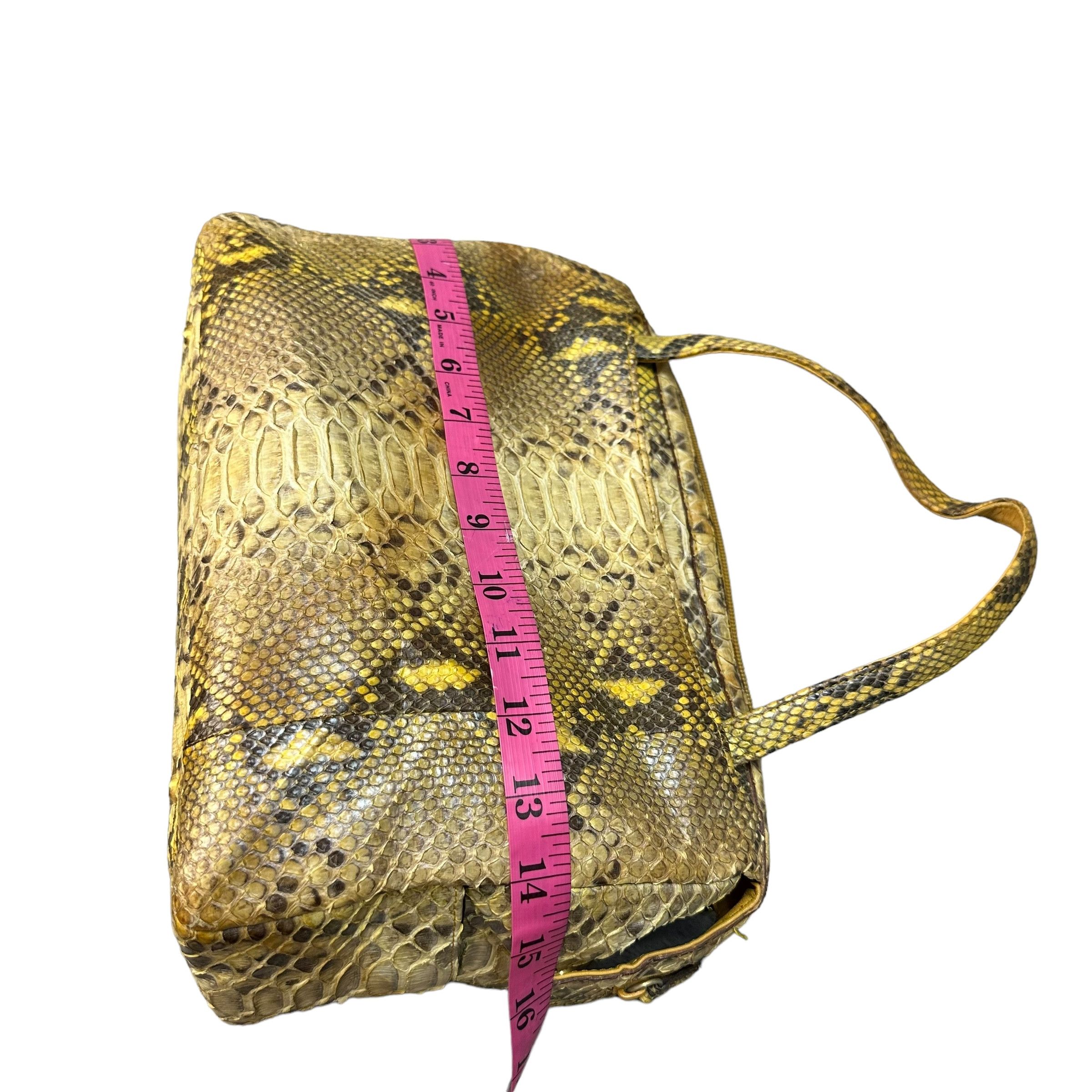 Japanese Brand JRA 330 Made in Japan Snakeskin Phantom Handbag #A-0512 Size ONE SIZE - 17 Thumbnail