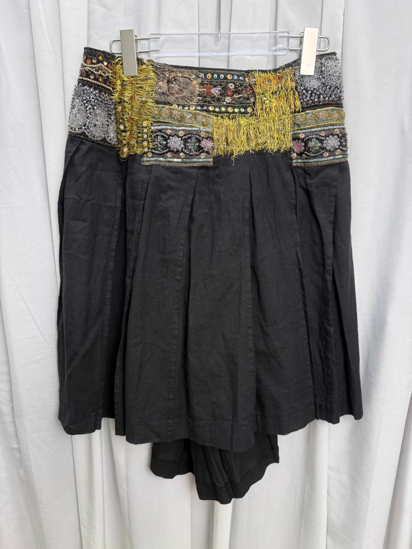 Comme des Garcons Comme des Garcons Heavy Sashiko Metal Embellished Skirt K20 Size 24" / US 00 / IT 34 - 3 Thumbnail