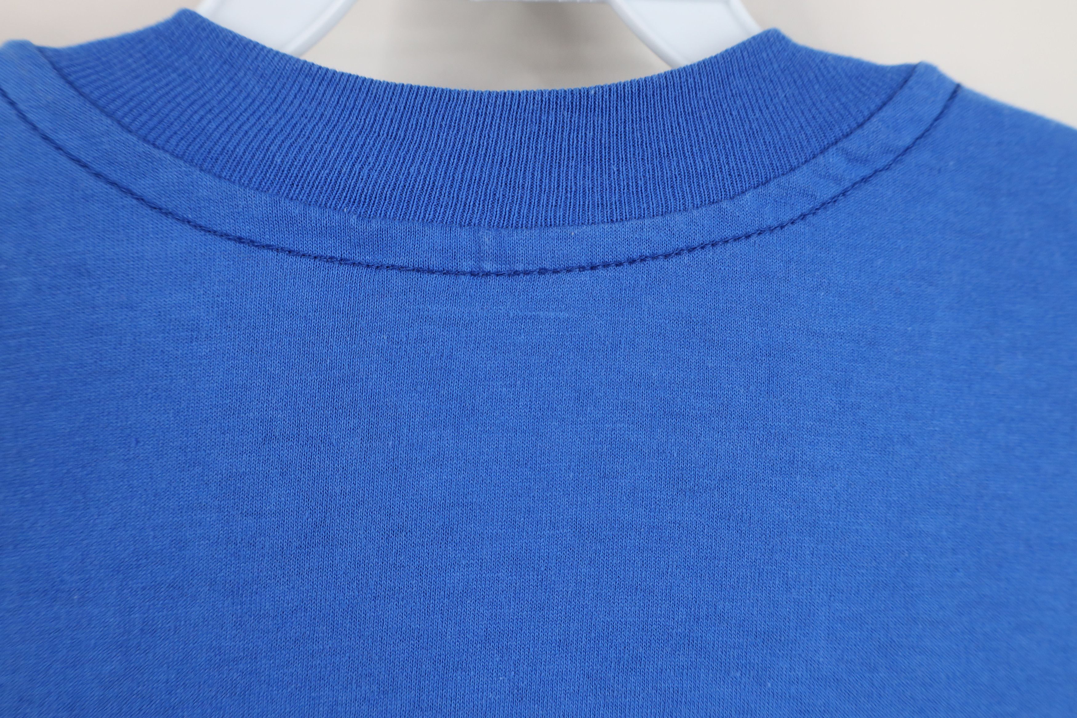 Hanes Vintage 90s Hanes Heavyweight Short Sleeve T-Shirt Blue USA Size US L / EU 52-54 / 3 - 9 Thumbnail