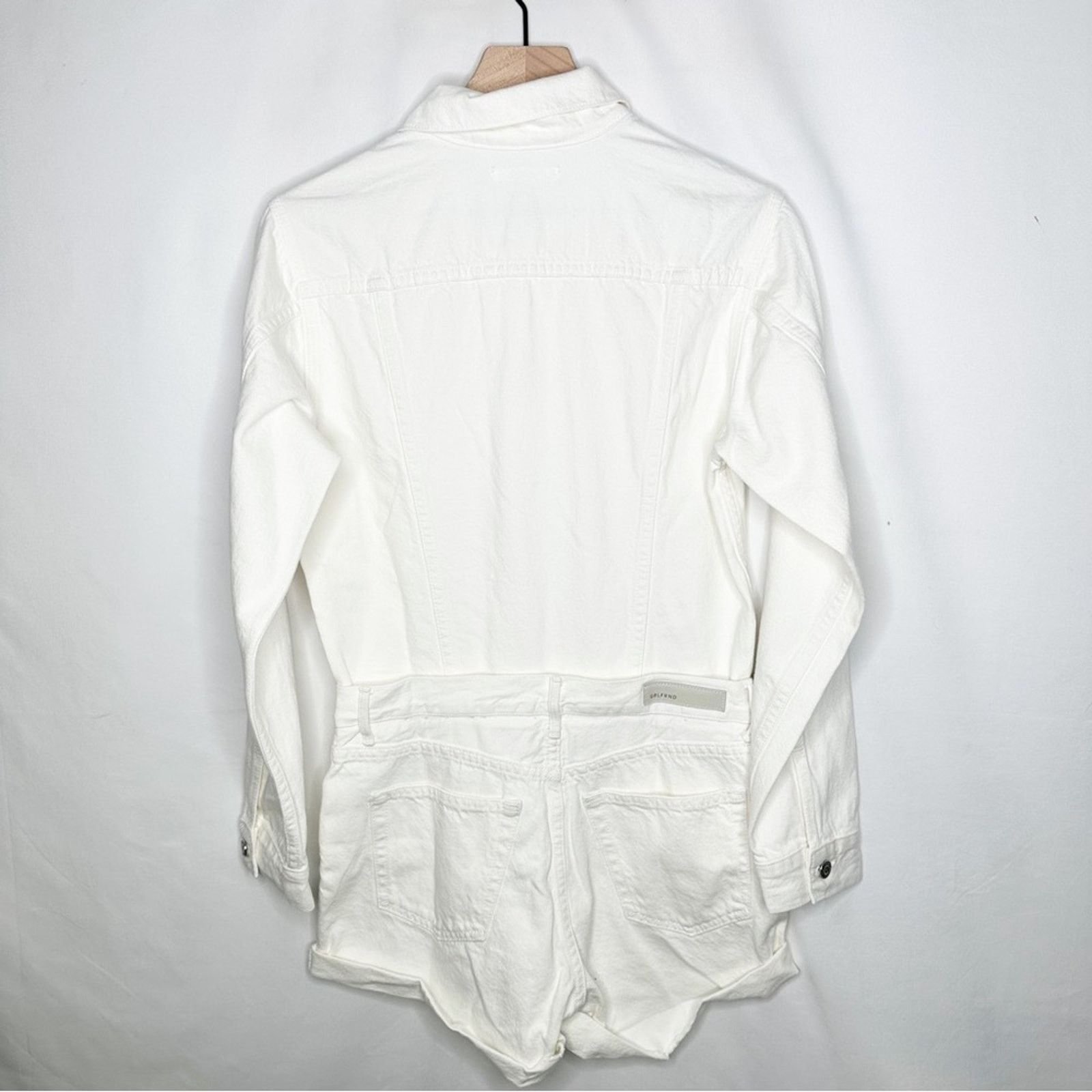 GRLFRND GRLFRND Renata White Denim Romper in Size XS Size 26" / US 2 / IT 38 - 7 Thumbnail