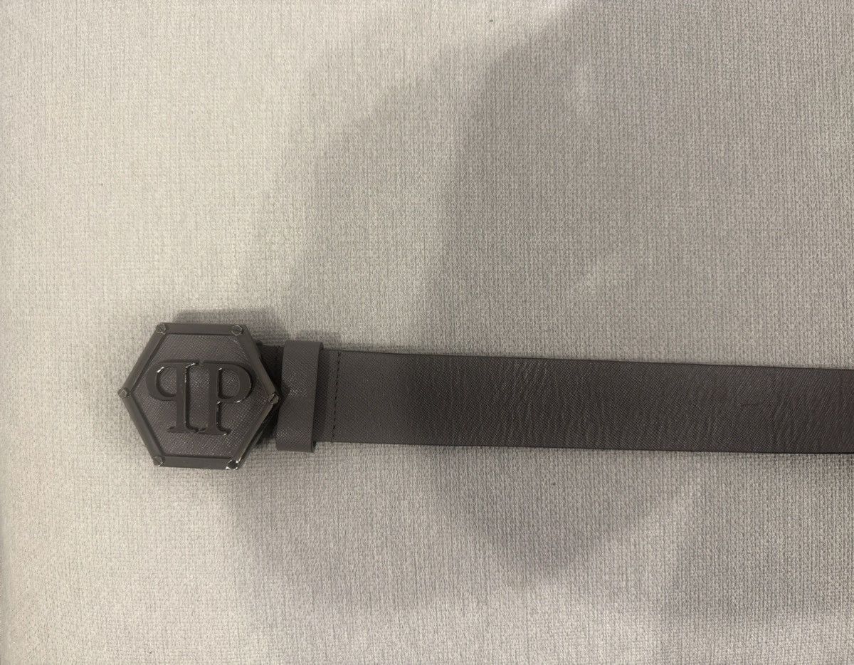 Philipp Plein Philipp Plein grey leather belt Size 36 - 2 Thumbnail